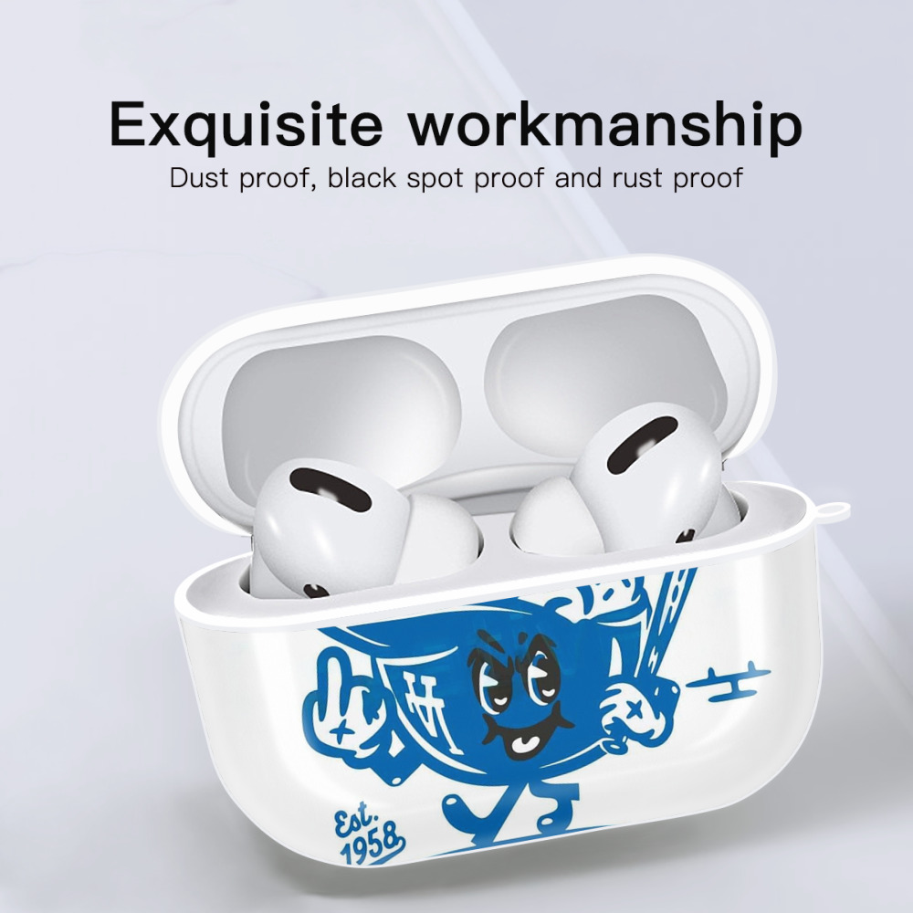  AirPods Pro Hard Case White With Keychain, Durable Flexible PC, Precise Cutouts, Anti-Fingerprint, Yellowing & Scratch Resistant, Full Protection, Washable