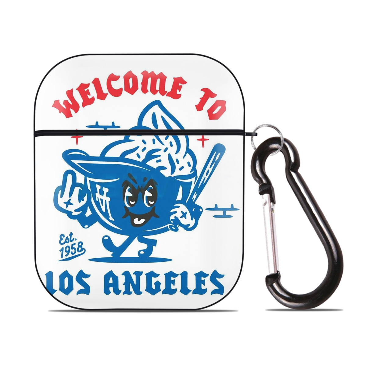  AirPods 2 Case Hard Shell Black, Flexible PC Material, Precise Cutouts, Full Protection, Anti-Fingerprint, Washable, Includes Keychain – Durable & Slim Design