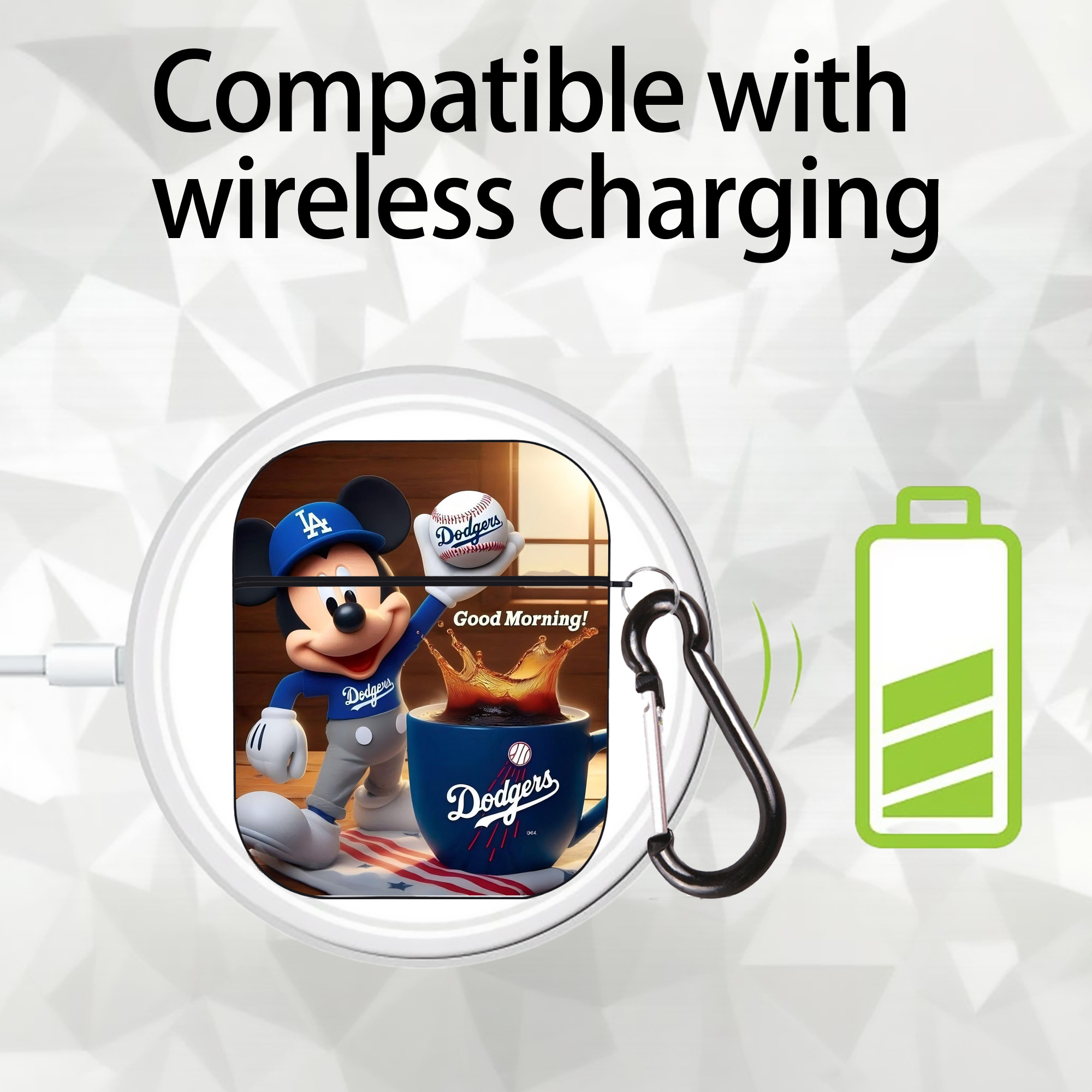  AirPods 2 Case Hard Shell Black, Flexible PC Material, Precise Cutouts, Full Protection, Anti-Fingerprint, Washable, Includes Keychain – Durable & Slim Design