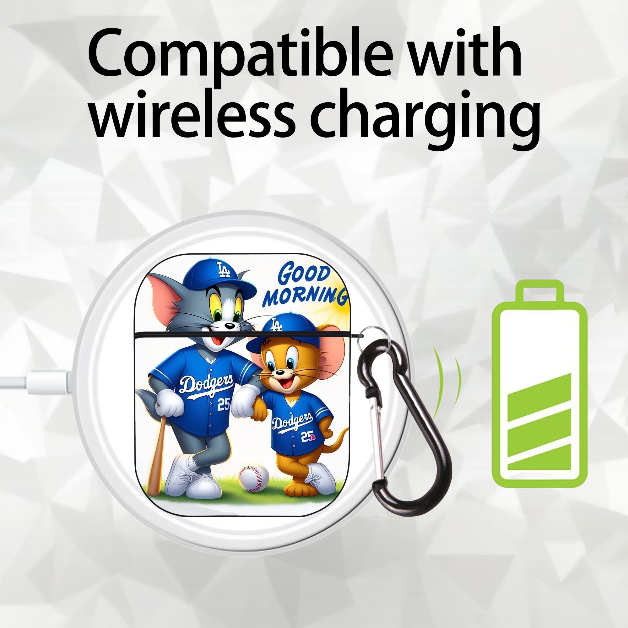  AirPods 2 Case Hard Shell Black, Flexible PC Material, Precise Cutouts, Full Protection, Anti-Fingerprint, Washable, Includes Keychain – Durable & Slim Design