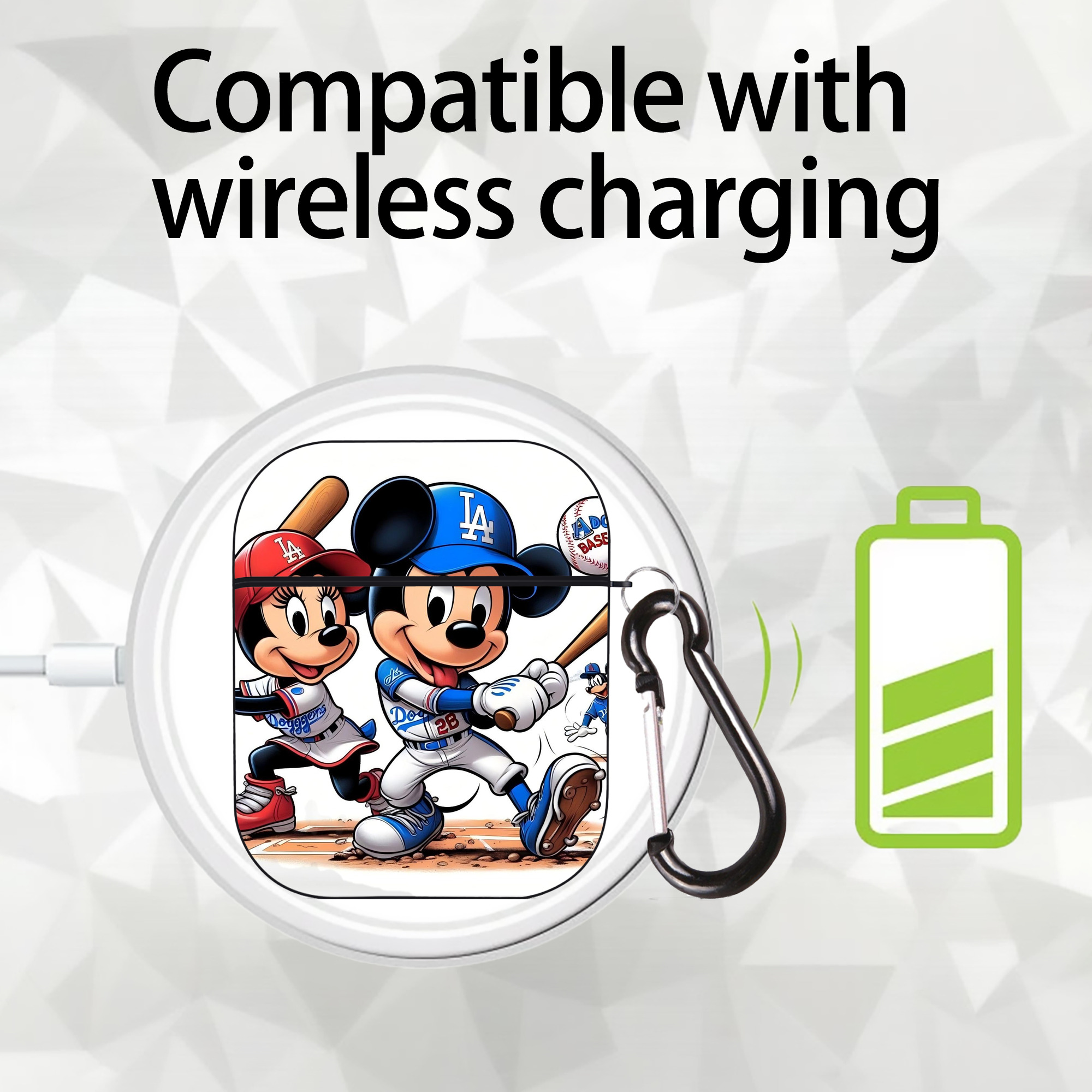  AirPods 2 Case Hard Shell Black, Flexible PC Material, Precise Cutouts, Full Protection, Anti-Fingerprint, Washable, Includes Keychain – Durable & Slim Design