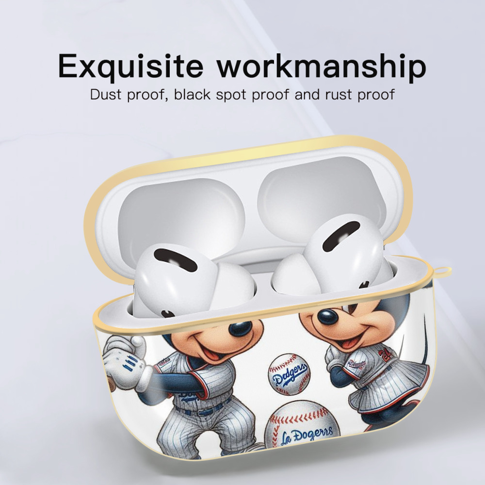  Luxury Gold AirPods Pro Case With Keychain, Flexible PC Material, Full Protection, Precise Cutouts, Anti-Fingerprint, Washable, Durable Design