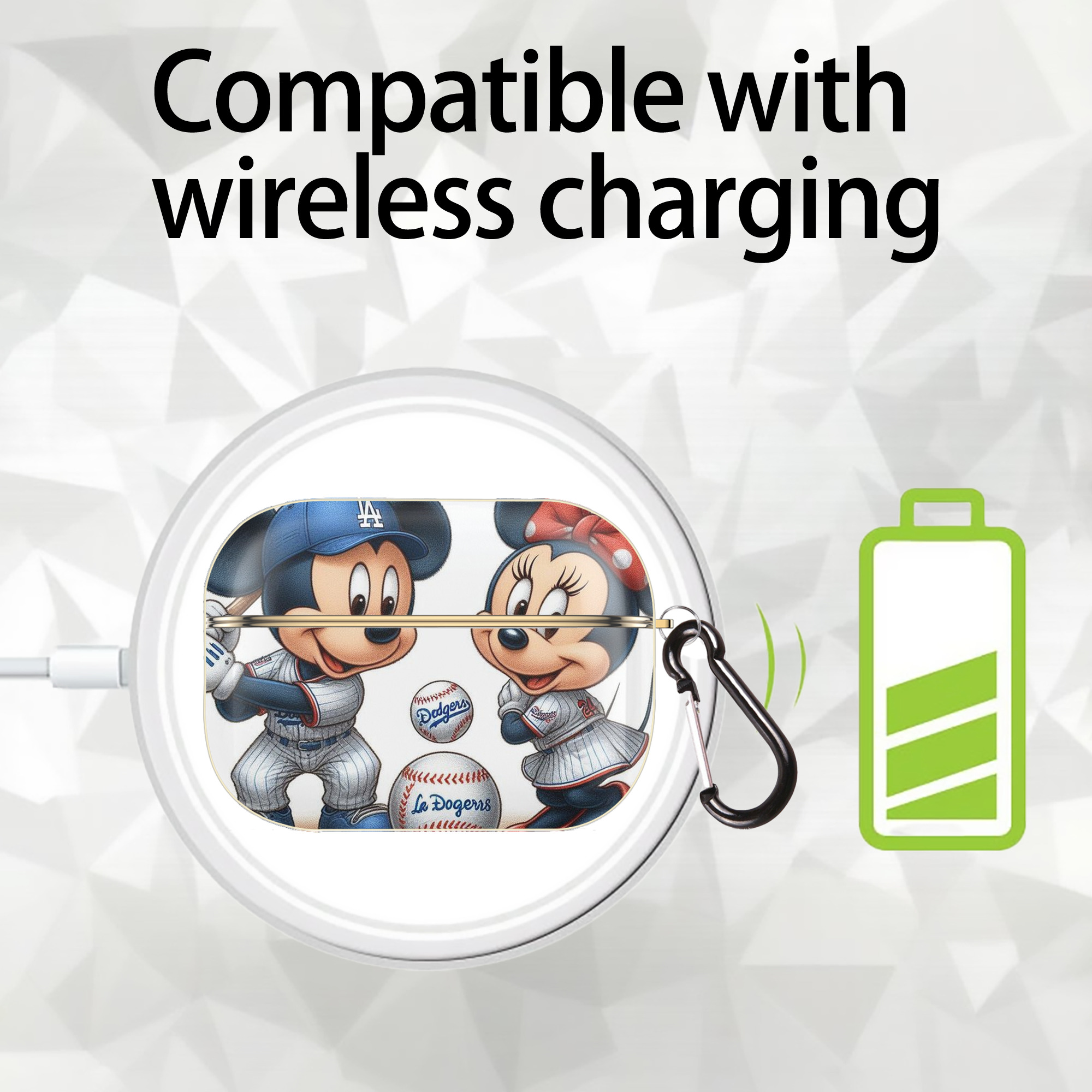  Luxury Gold AirPods Pro Case With Keychain, Flexible PC Material, Full Protection, Precise Cutouts, Anti-Fingerprint, Washable, Durable Design