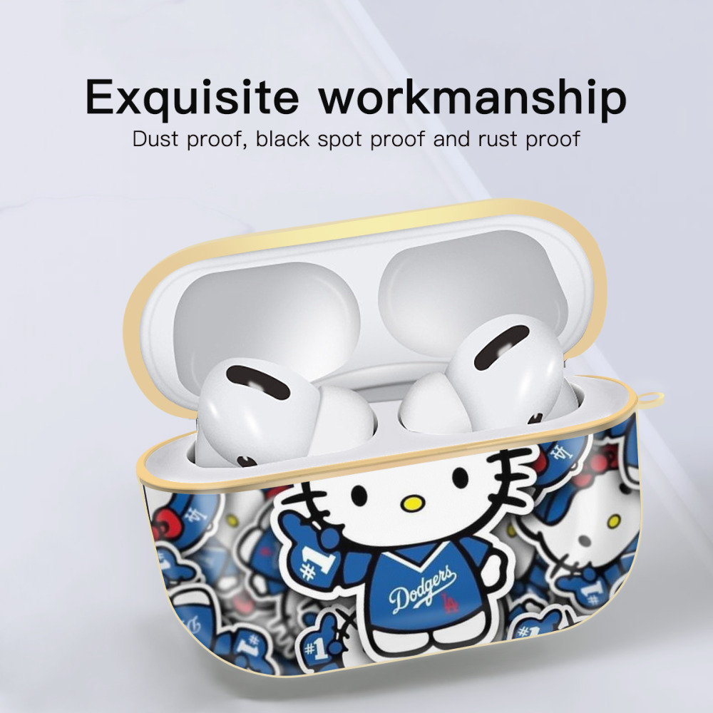  Luxury Gold AirPods Pro Case With Keychain, Flexible PC Material, Full Protection, Precise Cutouts, Anti-Fingerprint, Washable, Durable Design