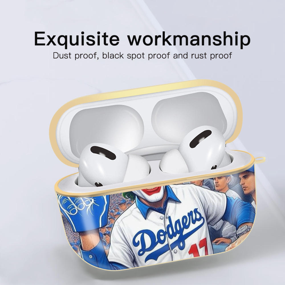  Luxury Gold AirPods Pro Case With Keychain, Flexible PC Material, Full Protection, Precise Cutouts, Anti-Fingerprint, Washable, Durable Design