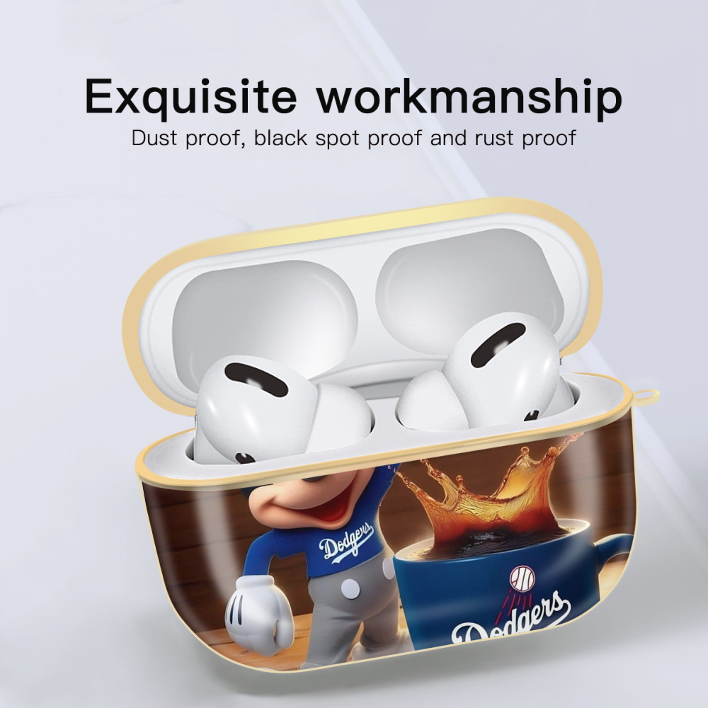  Luxury Gold AirPods Pro Case With Keychain, Flexible PC Material, Full Protection, Precise Cutouts, Anti-Fingerprint, Washable, Durable Design