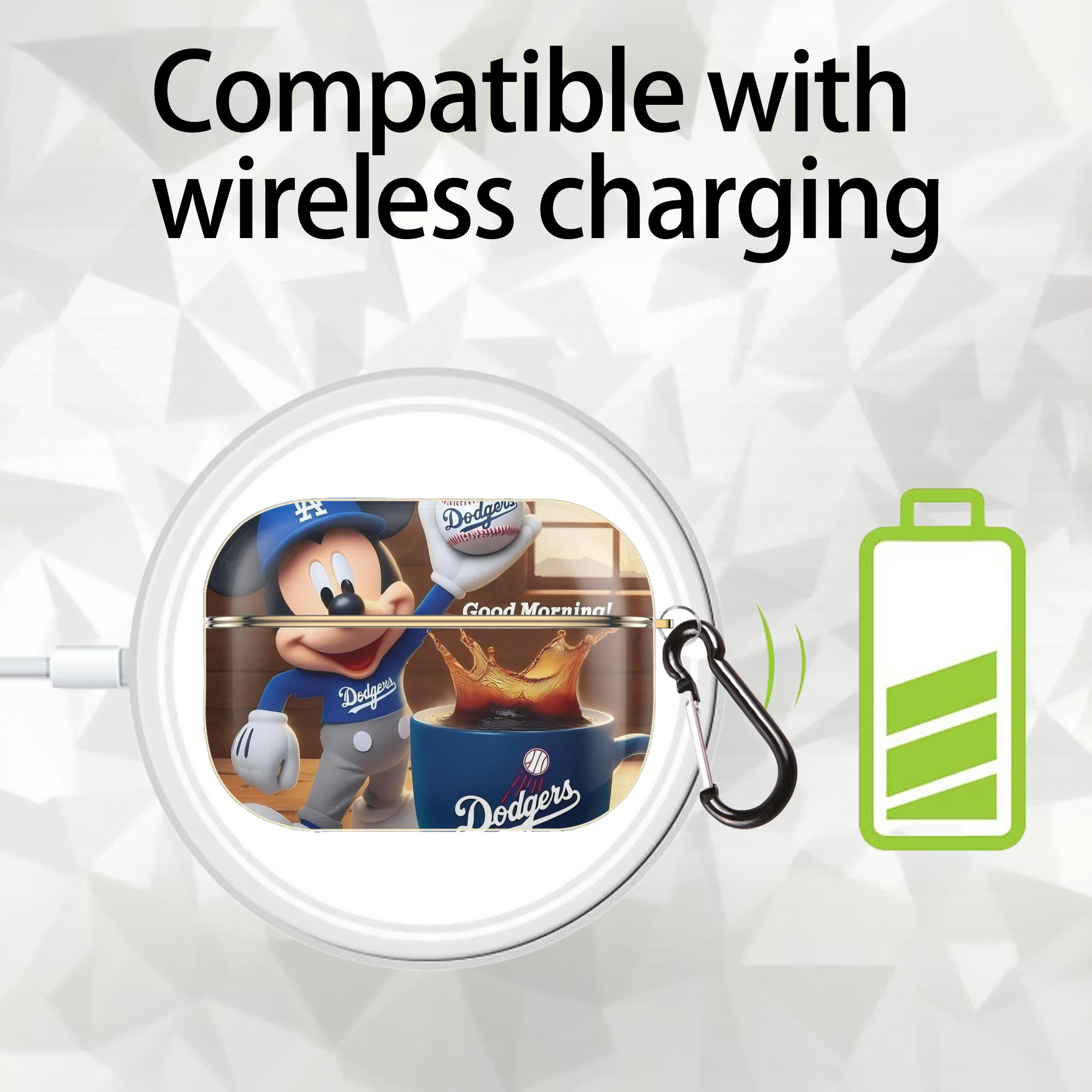  Luxury Gold AirPods Pro Case With Keychain, Flexible PC Material, Full Protection, Precise Cutouts, Anti-Fingerprint, Washable, Durable Design