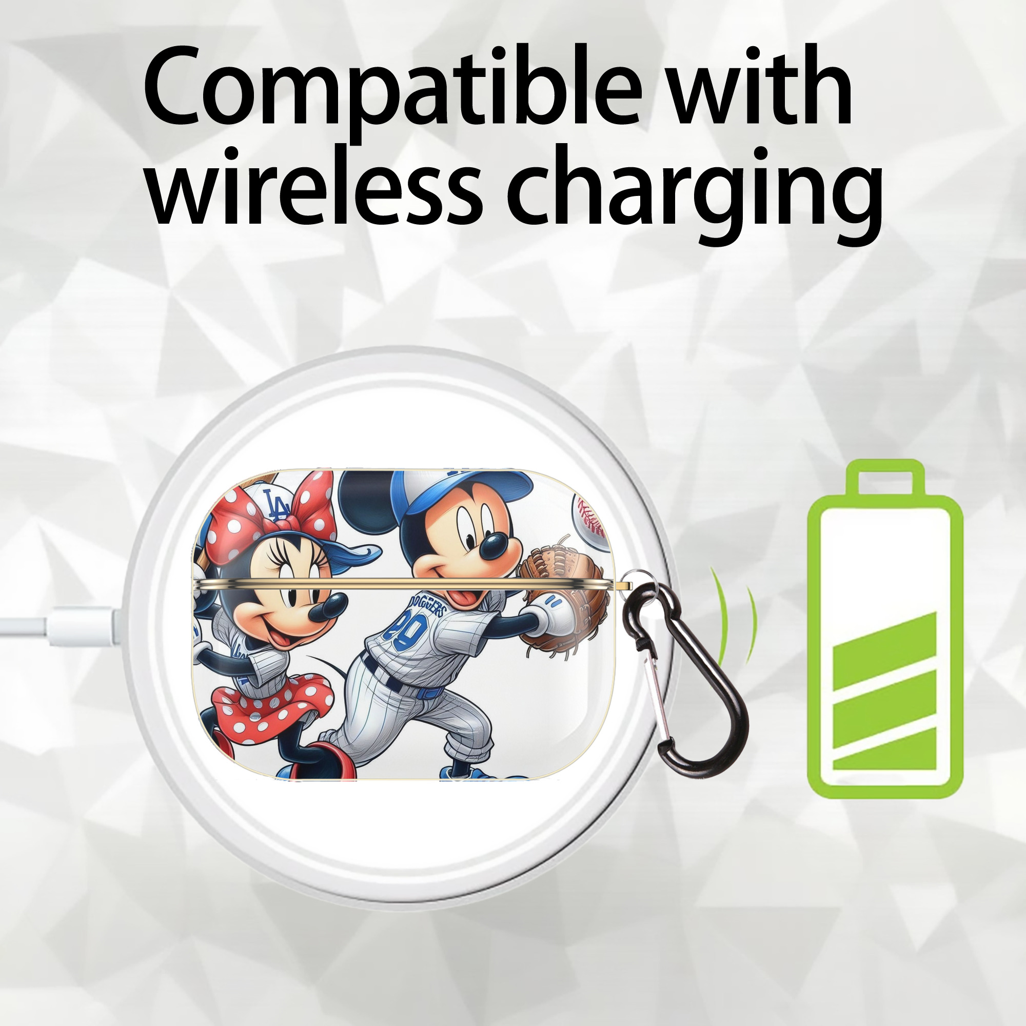  Luxury Gold AirPods Pro Case With Keychain, Flexible PC Material, Full Protection, Precise Cutouts, Anti-Fingerprint, Washable, Durable Design