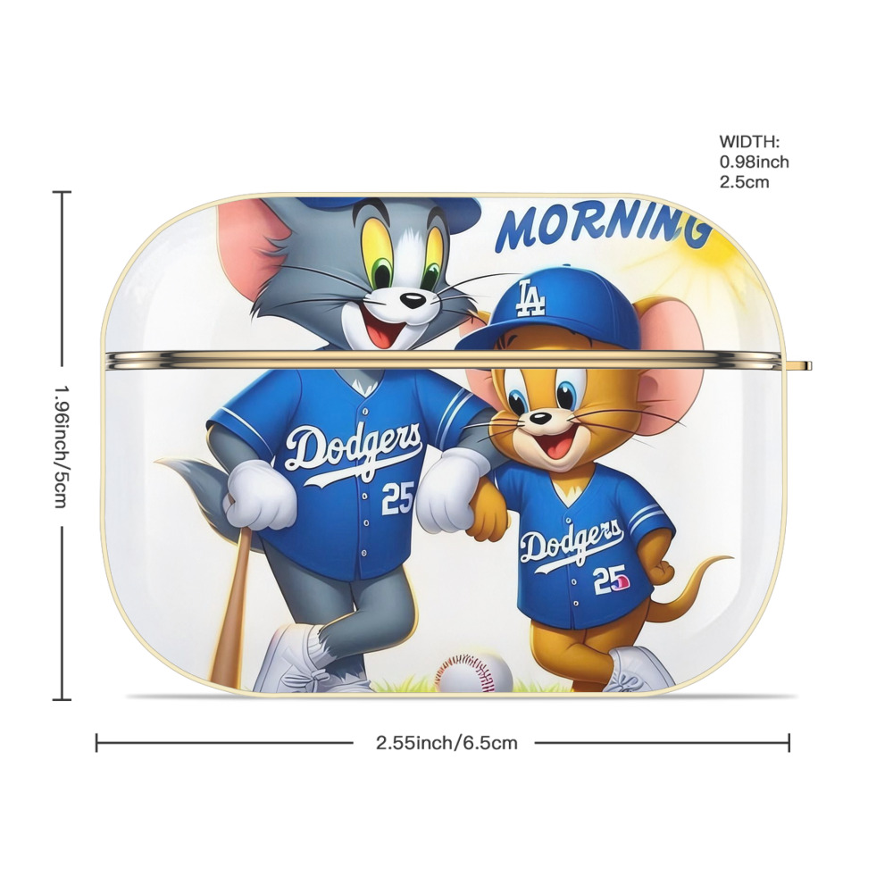  Luxury Gold AirPods Pro Case With Keychain, Flexible PC Material, Full Protection, Precise Cutouts, Anti-Fingerprint, Washable, Durable Design