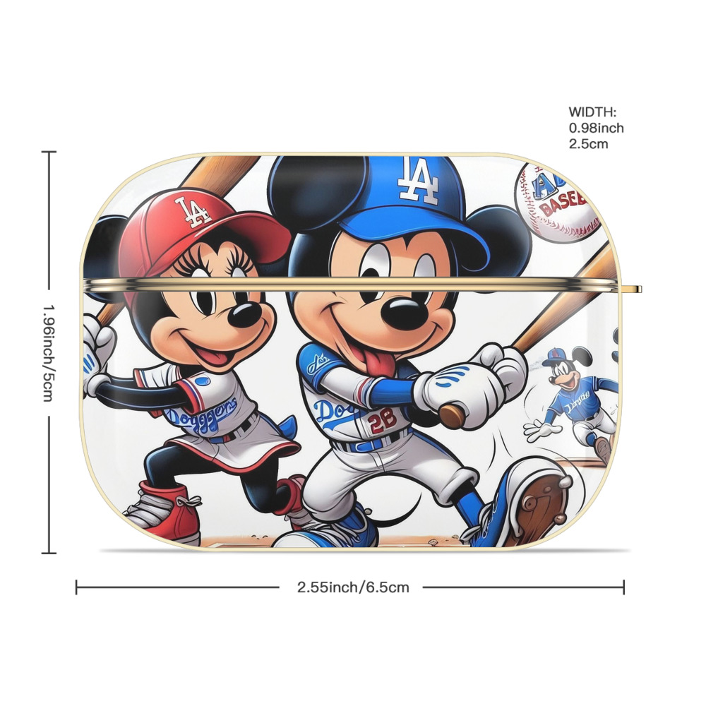  Luxury Gold AirPods Pro Case With Keychain, Flexible PC Material, Full Protection, Precise Cutouts, Anti-Fingerprint, Washable, Durable Design