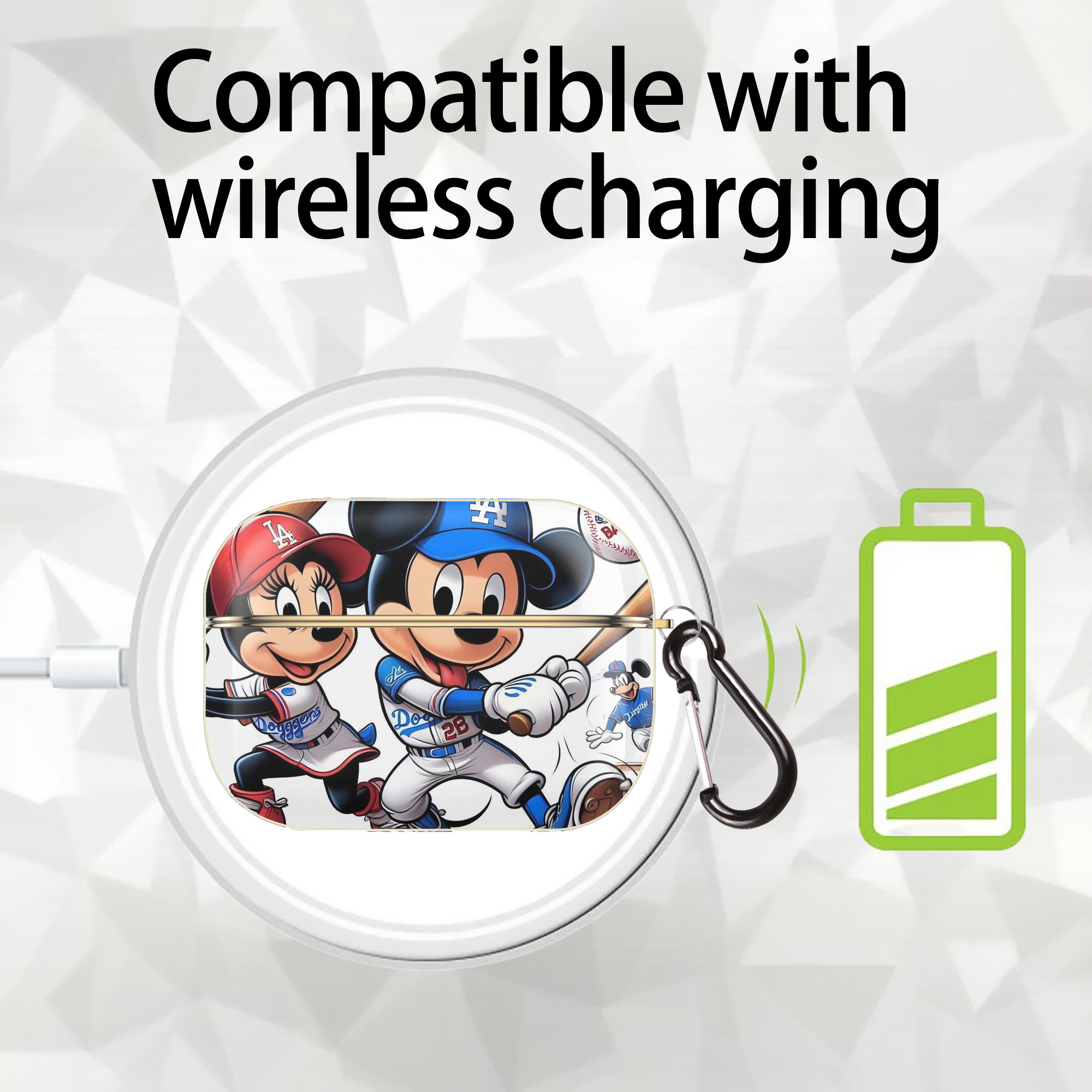  Luxury Gold AirPods Pro Case With Keychain, Flexible PC Material, Full Protection, Precise Cutouts, Anti-Fingerprint, Washable, Durable Design