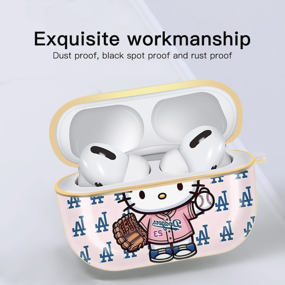  Luxury Gold AirPods Pro Case With Keychain, Flexible PC Material, Full Protection, Precise Cutouts, Anti-Fingerprint, Washable, Durable Design