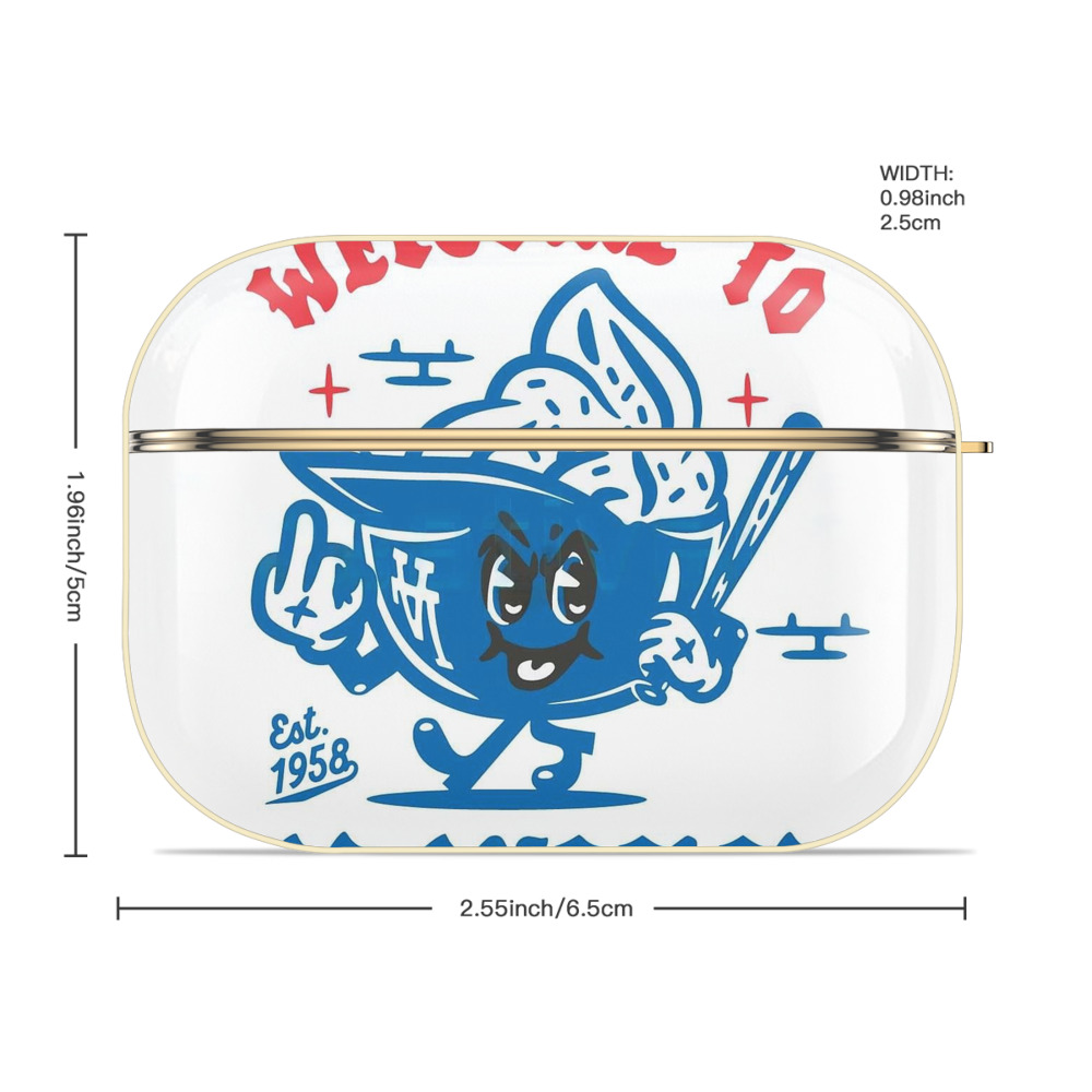  Luxury Gold AirPods Pro Case With Keychain, Flexible PC Material, Full Protection, Precise Cutouts, Anti-Fingerprint, Washable, Durable Design