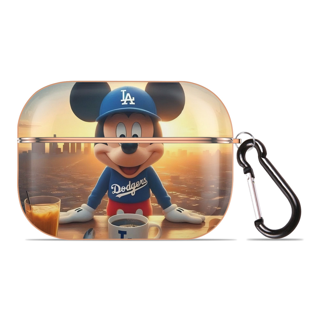  AirPods Pro Protective Case Rose Gold, Flexible PC Material, Precise Fit, Anti-Slip Cover, Full Protection, Fingerprint Resistant, Washable With Keychain