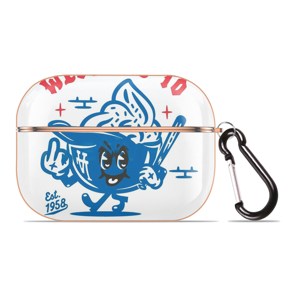  AirPods Pro Protective Case Rose Gold, Flexible PC Material, Precise Fit, Anti-Slip Cover, Full Protection, Fingerprint Resistant, Washable With Keychain