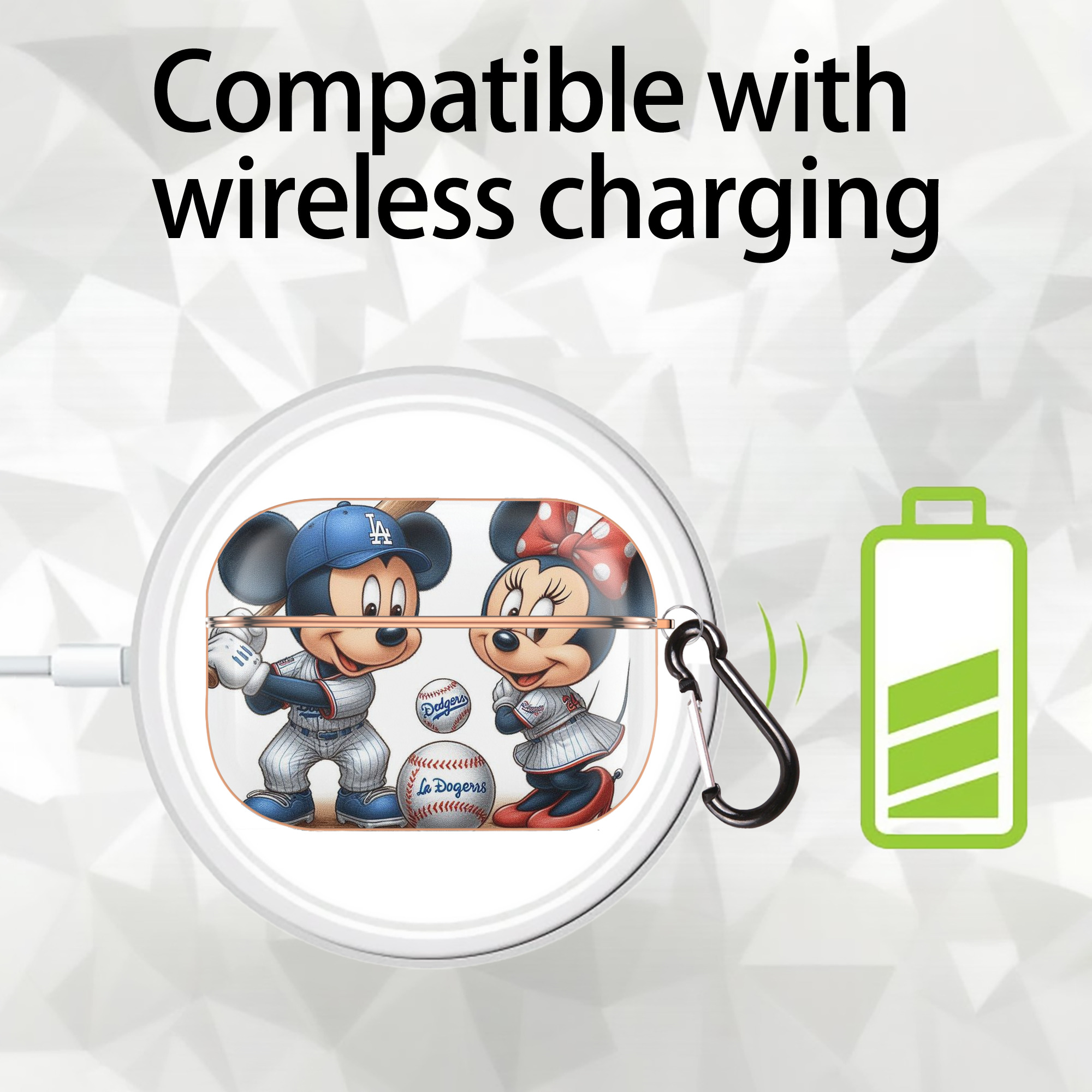  AirPods Pro Protective Case Rose Gold, Flexible PC Material, Precise Fit, Anti-Slip Cover, Full Protection, Fingerprint Resistant, Washable With Keychain