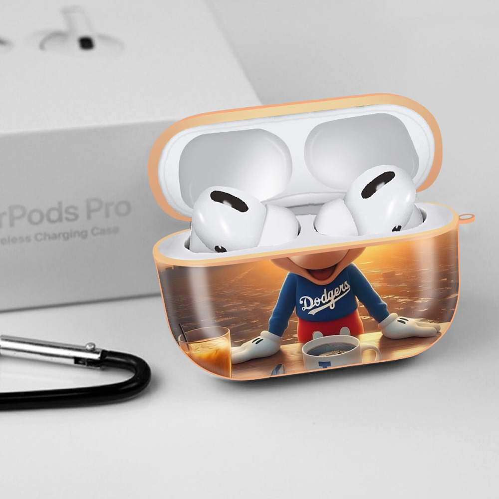 AirPods Pro Protective Case Rose Gold, Flexible PC Material, Precise Fit, Anti-Slip Cover, Full Protection, Fingerprint Resistant, Washable With Keychain