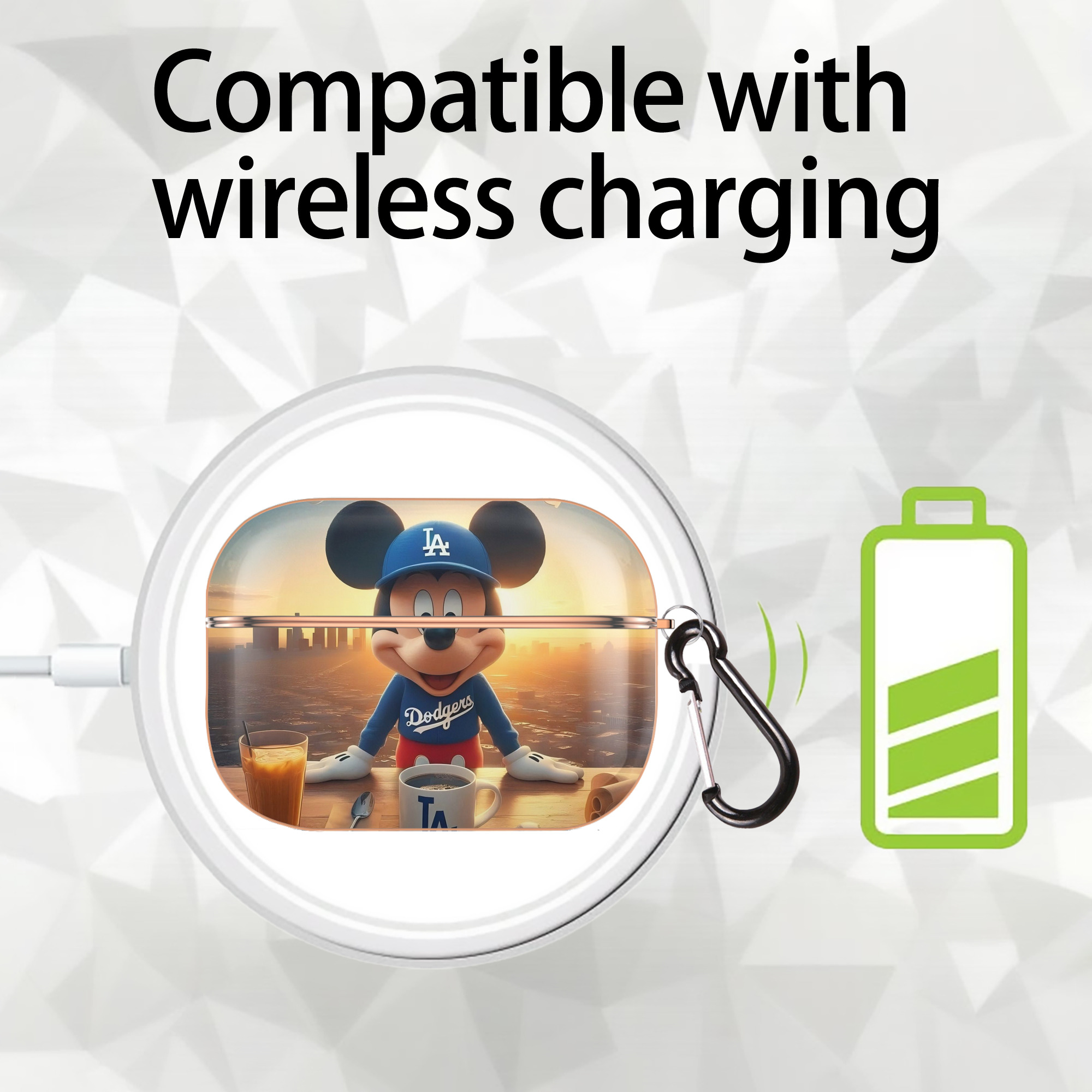  AirPods Pro Protective Case Rose Gold, Flexible PC Material, Precise Fit, Anti-Slip Cover, Full Protection, Fingerprint Resistant, Washable With Keychain