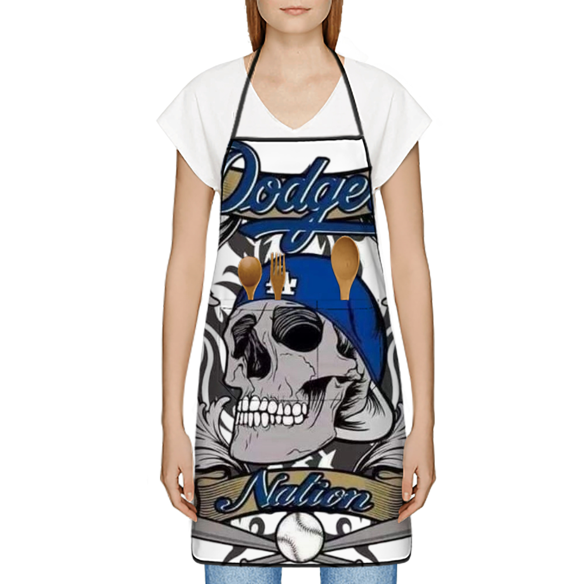  Stain-Resistant Polyester Apron With Pocket – Full Print, Waterproof, Anti-Wrinkle, Anti-Pilling – Ideal For Kitchen, BBQ, Restaurant, Salon & More