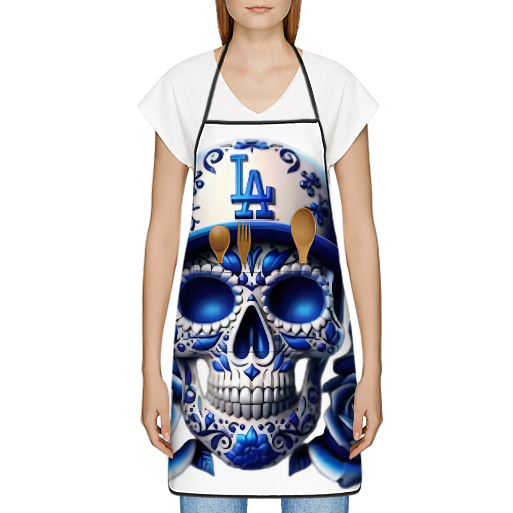 Stain-Resistant Polyester Apron With Pocket – Full Print, Waterproof, Anti-Wrinkle, Anti-Pilling – Ideal For Kitchen, BBQ, Restaurant, Salon & More