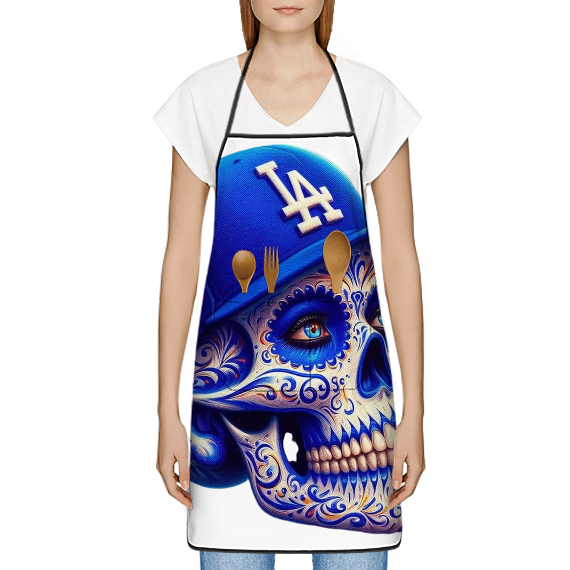 Stain-Resistant Polyester Apron With Pocket – Full Print, Waterproof, Anti-Wrinkle, Anti-Pilling – Ideal For Kitchen, BBQ, Restaurant, Salon & More