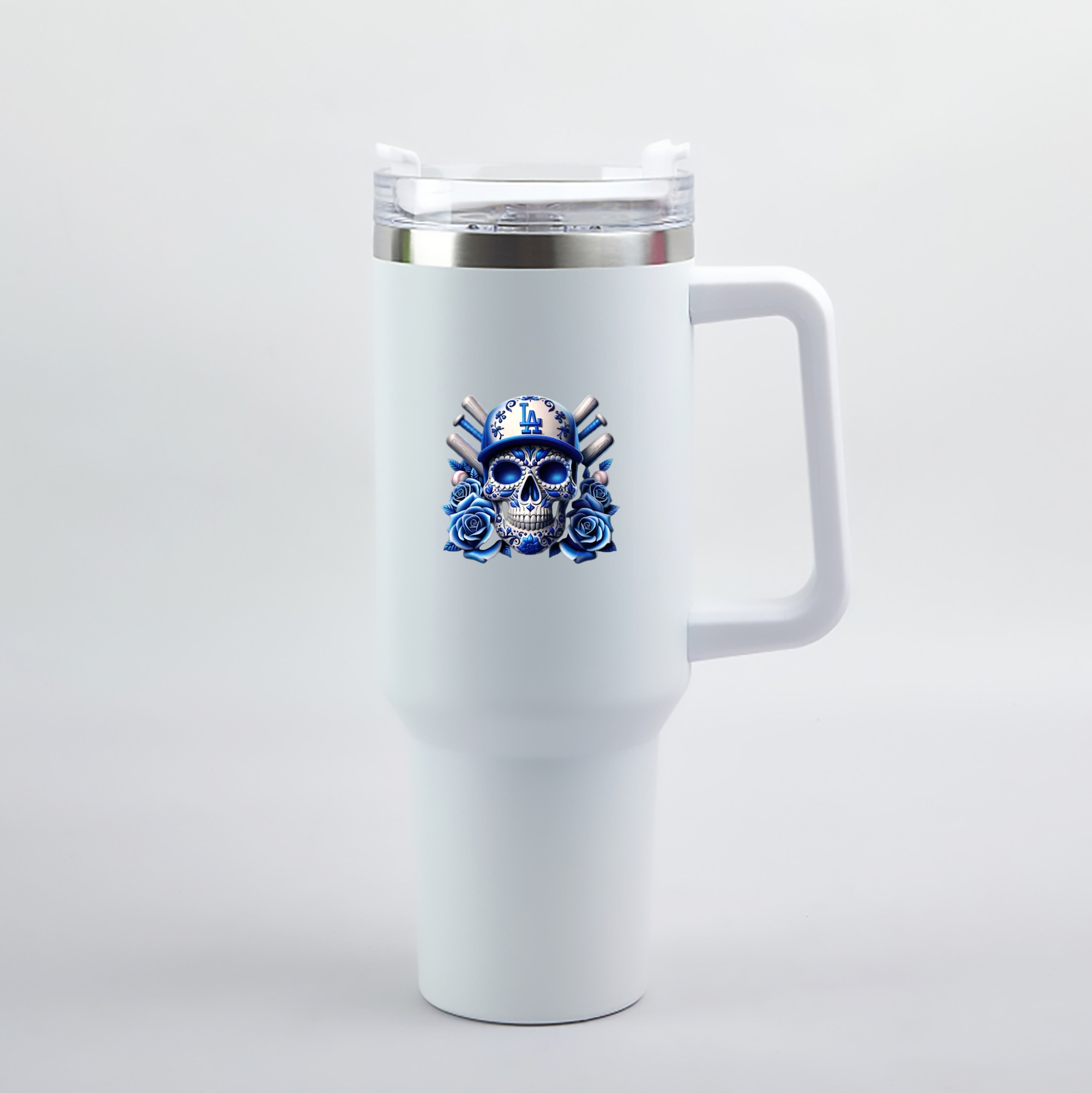  40oz Handle Car Tumbler – Durable Stainless Steel Travel Mug With UV Print – Double Wall Insulated, Fits Most Car Cup Holders