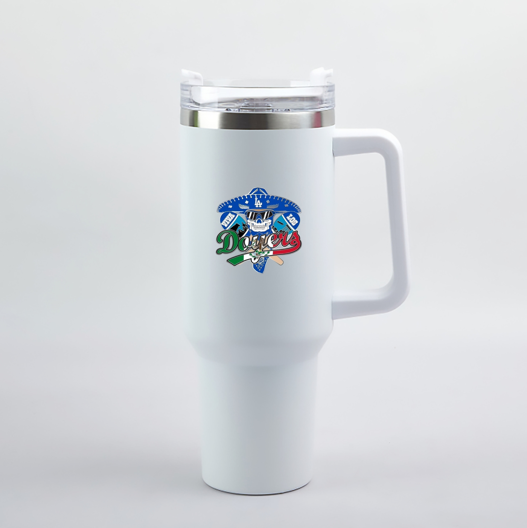  40oz Handle Car Tumbler – Durable Stainless Steel Travel Mug With UV Print – Double Wall Insulated, Fits Most Car Cup Holders