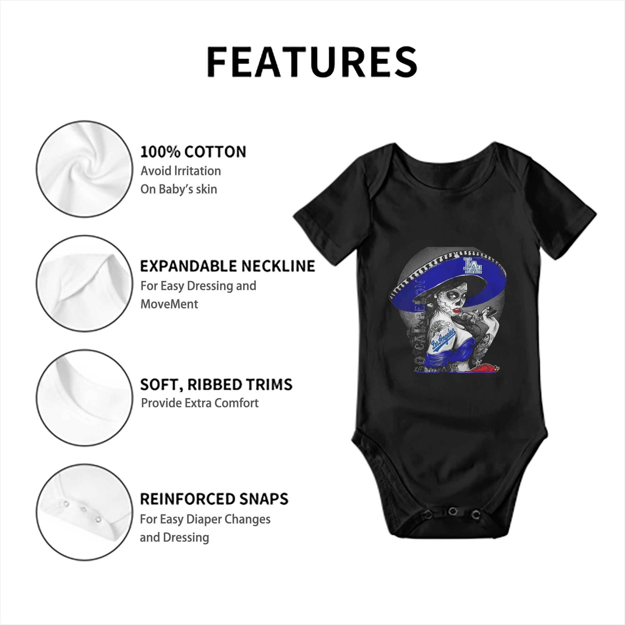  Baby Short Sleeve Romper – 100% Cotton Soft & Breathable Digital Print Onesie With Easy Snap Closure And Envelope Shoulder – Comfortable For Daily Wear & Travel
