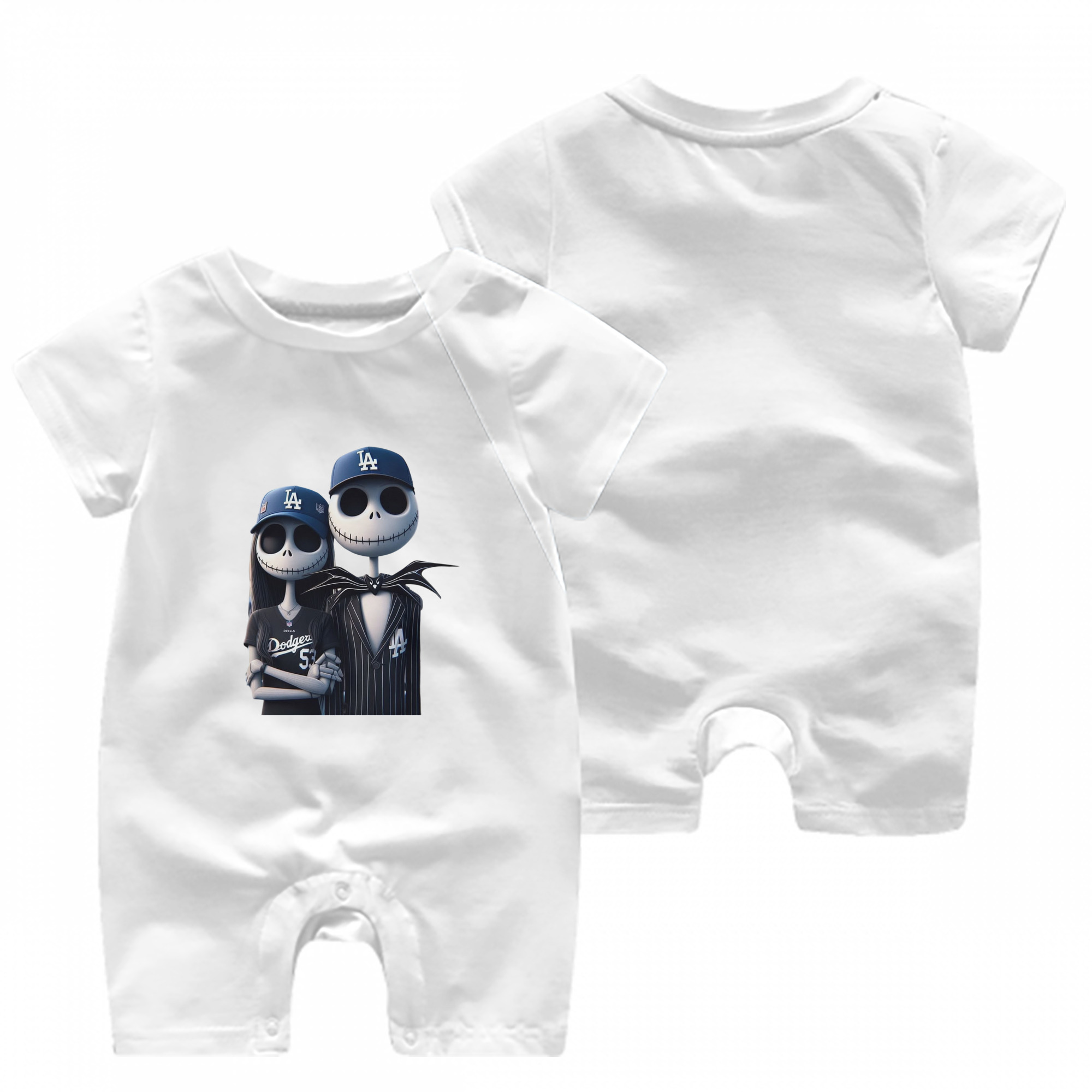  Baby Short Sleeve Onesie – 100% Cotton Soft & Breathable Digital Print Romper – Double-Sided Print, Snap Closure For Easy Diaper Changes – Comfortable For Boys & Girls