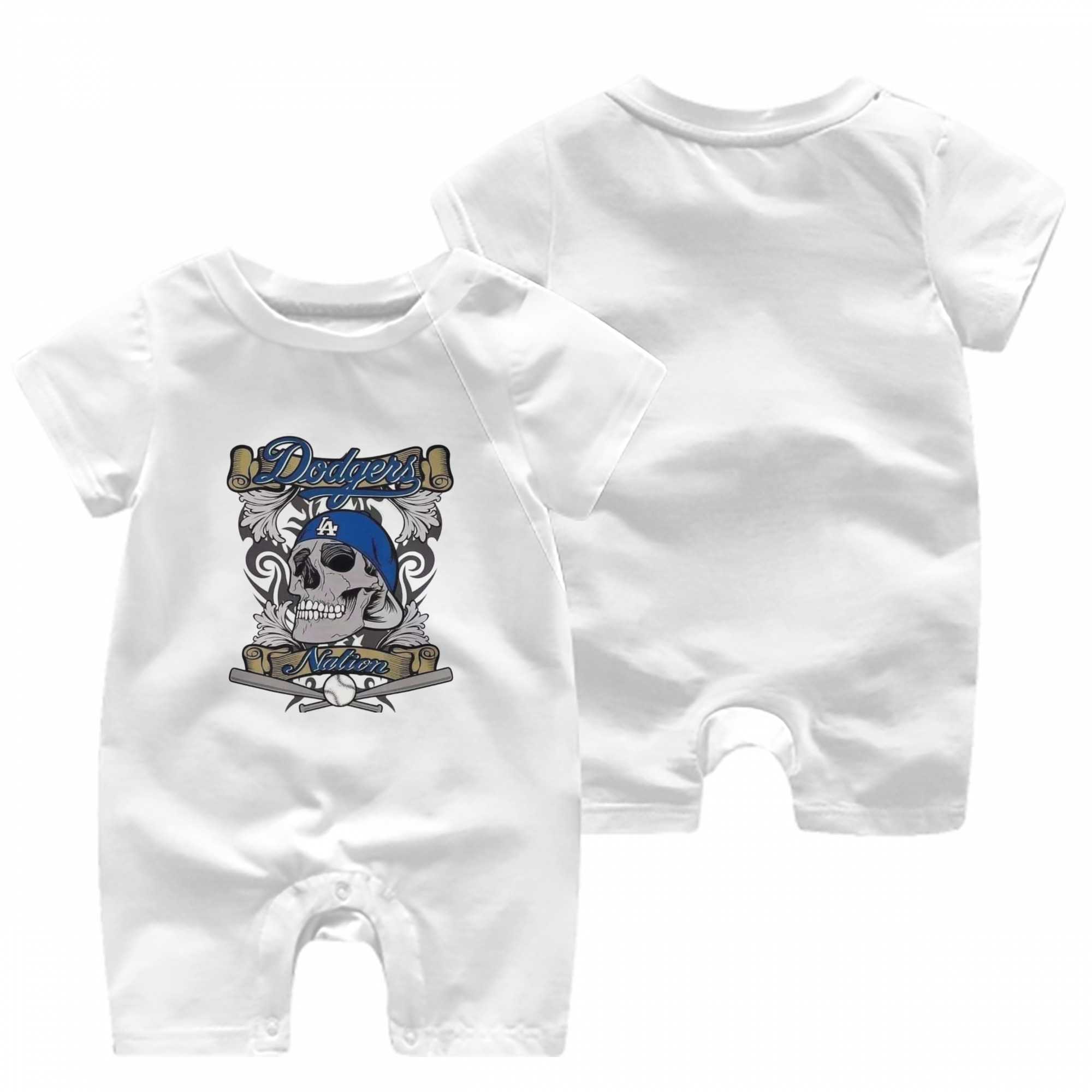  Baby Short Sleeve Onesie – 100% Cotton Soft & Breathable Digital Print Romper – Double-Sided Print, Snap Closure For Easy Diaper Changes – Comfortable For Boys & Girls