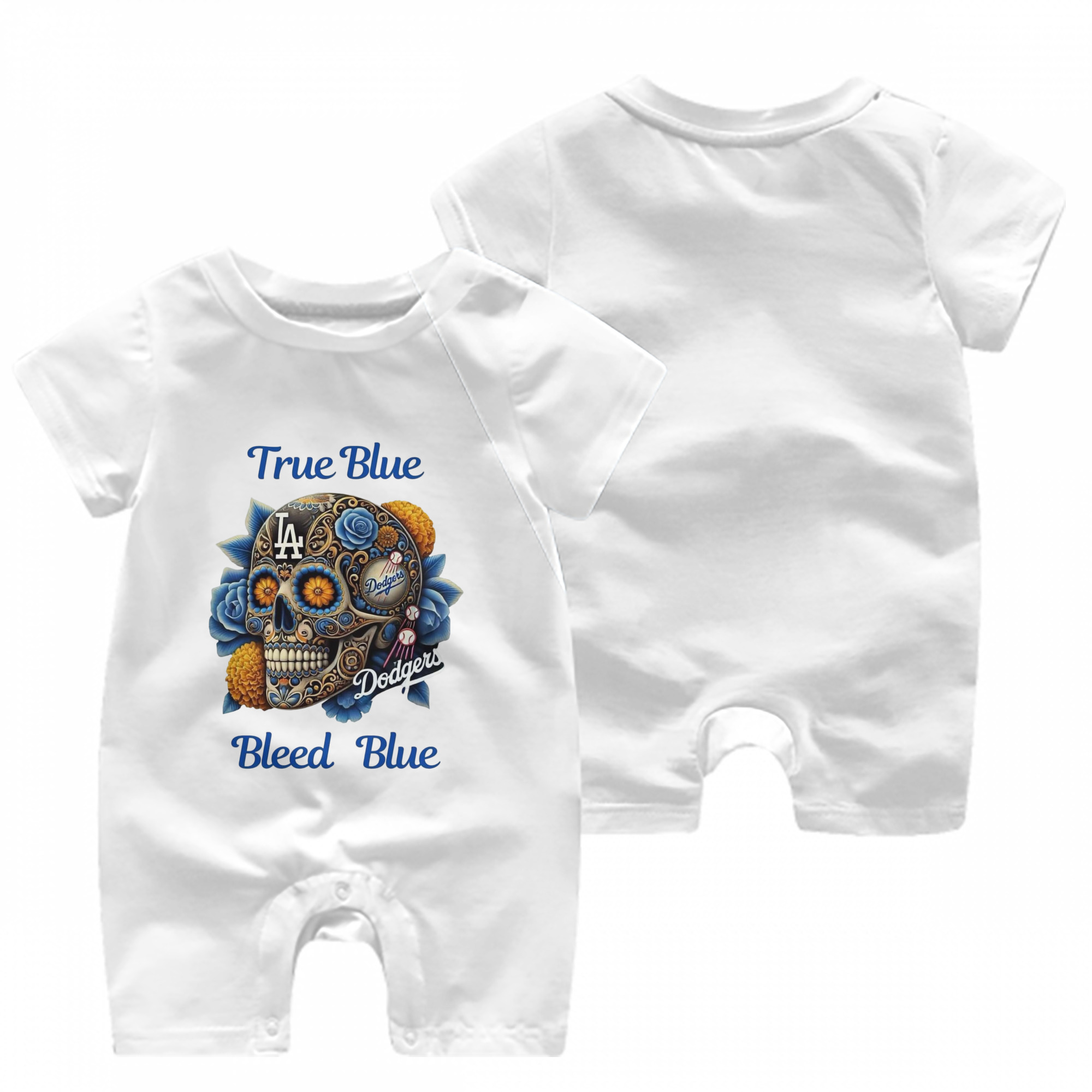  Baby Short Sleeve Onesie – 100% Cotton Soft & Breathable Digital Print Romper – Double-Sided Print, Snap Closure For Easy Diaper Changes – Comfortable For Boys & Girls