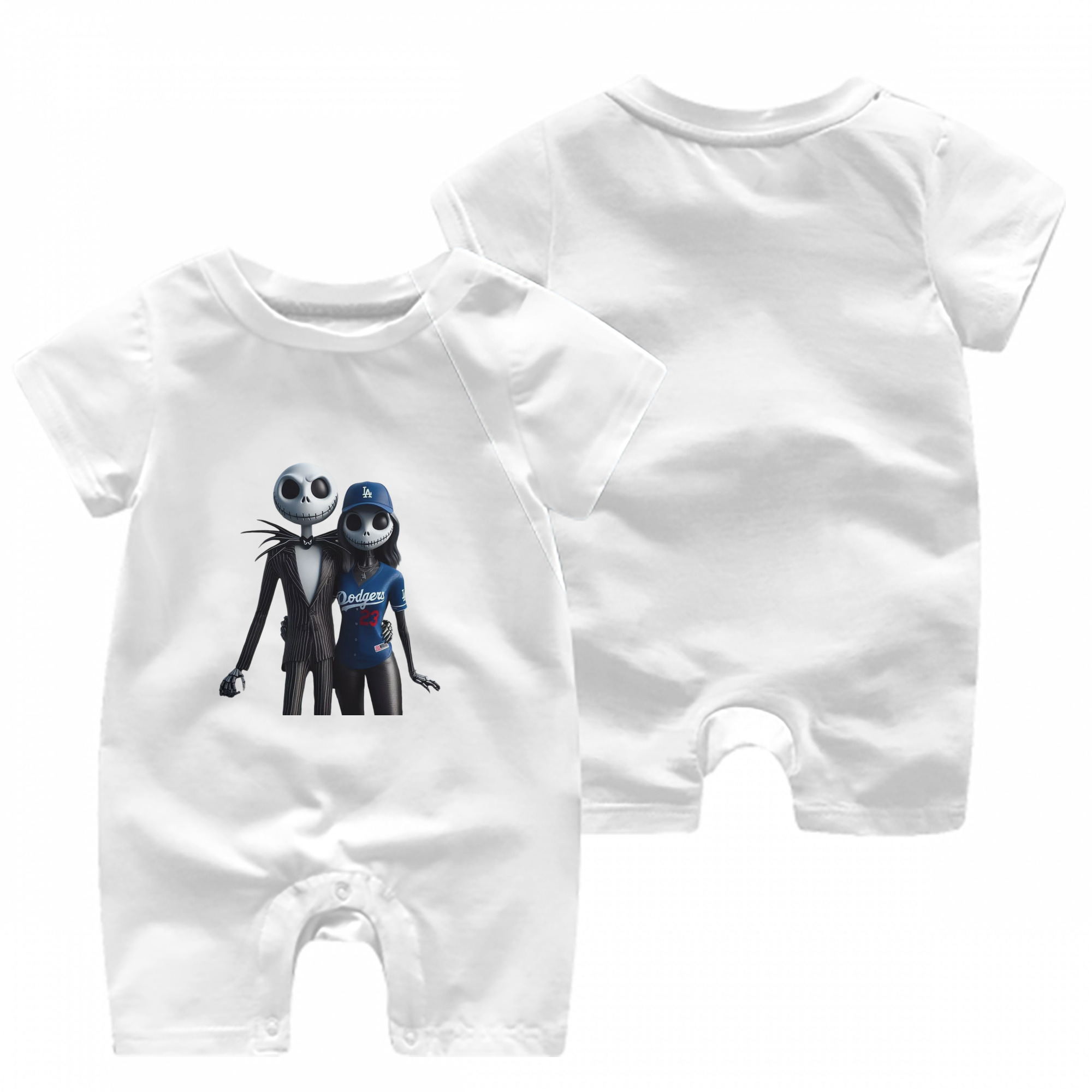  Baby Short Sleeve Onesie – 100% Cotton Soft & Breathable Digital Print Romper – Double-Sided Print, Snap Closure For Easy Diaper Changes – Comfortable For Boys & Girls