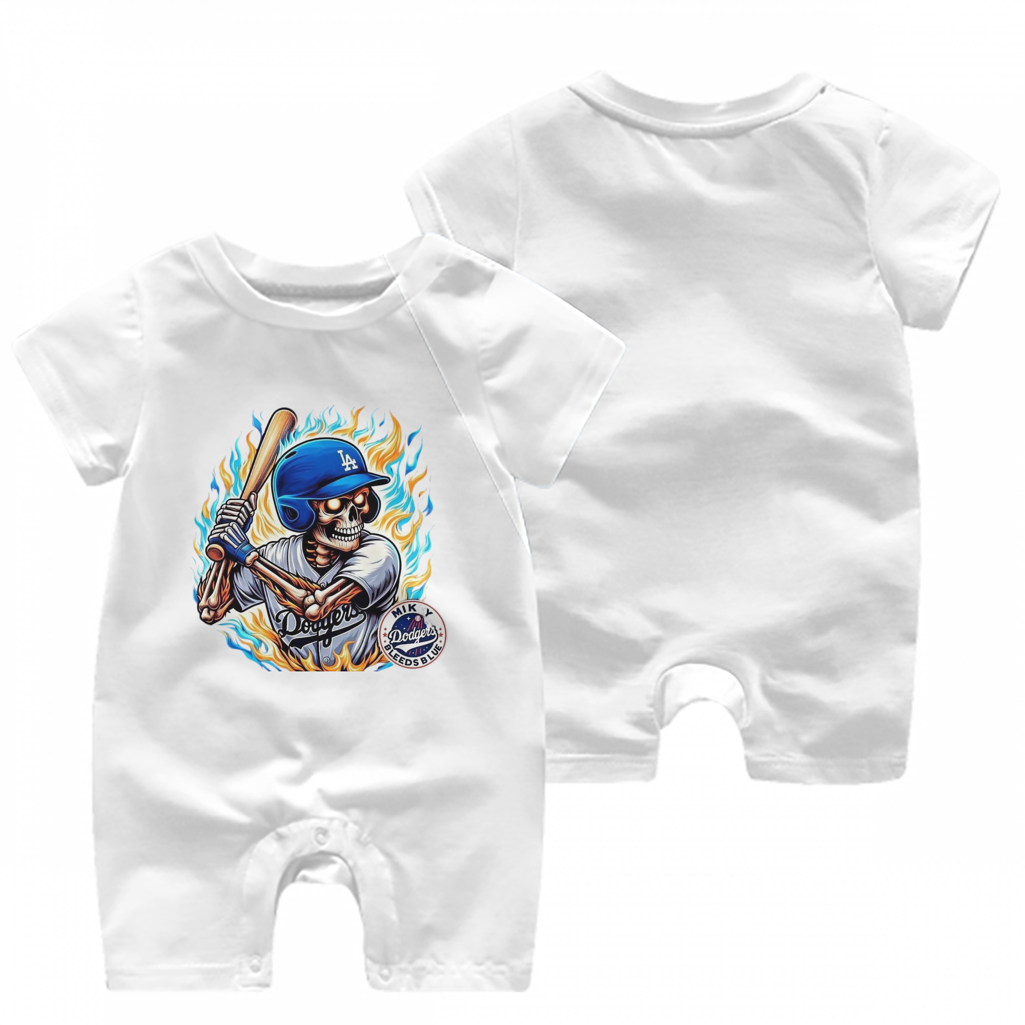  Baby Short Sleeve Onesie – 100% Cotton Soft & Breathable Digital Print Romper – Double-Sided Print, Snap Closure For Easy Diaper Changes – Comfortable For Boys & Girls