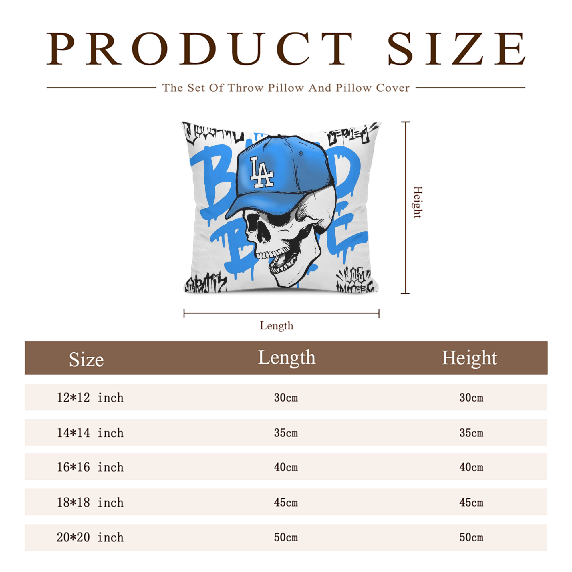  Soft Polyester Pillow Cover With Insert – Double-Sided Design, Invisible Zipper, Durable & Breathable – Easy Care Cushion Set