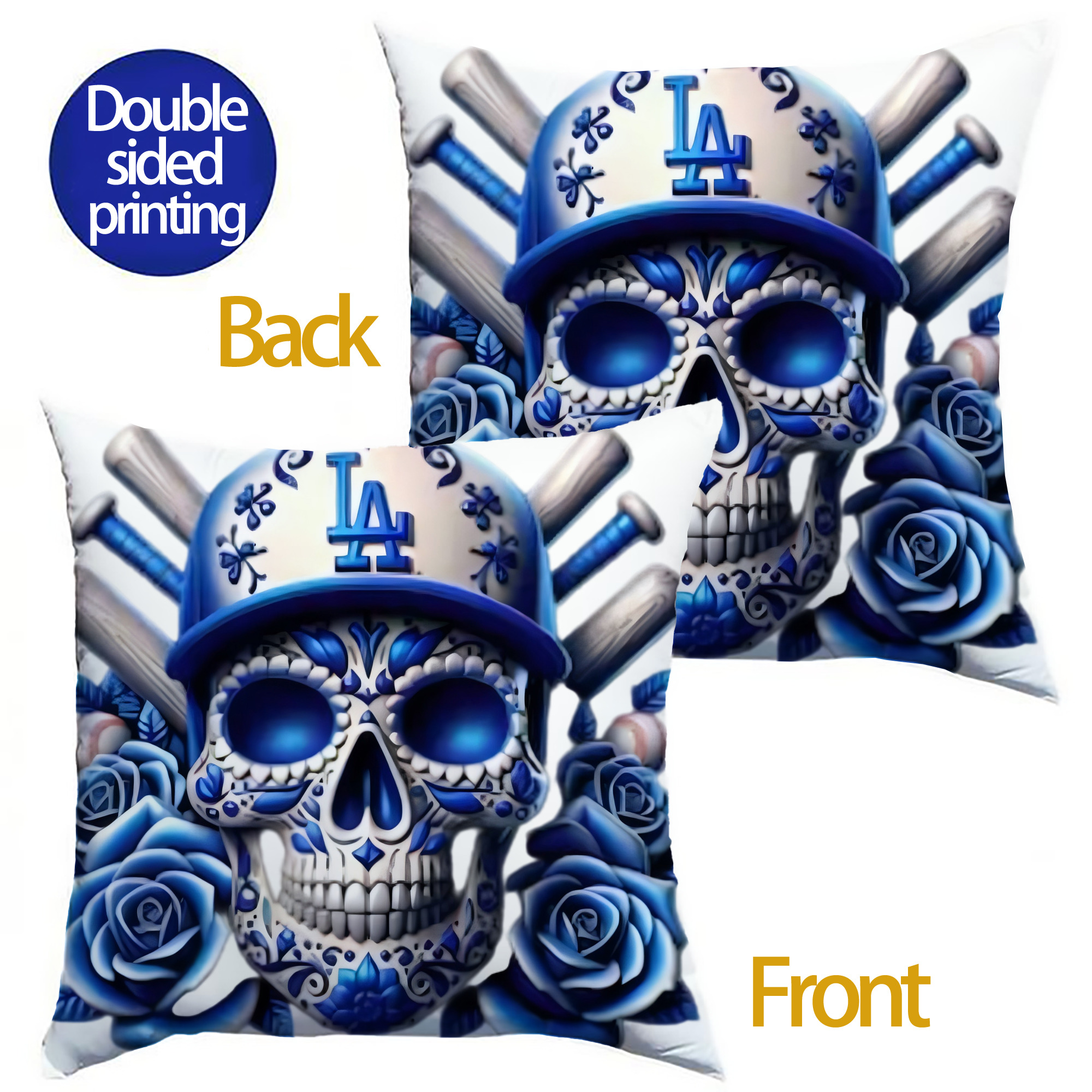  Soft Polyester Pillow Cover With Insert – Double-Sided Design, Invisible Zipper, Durable & Breathable – Easy Care Cushion Set