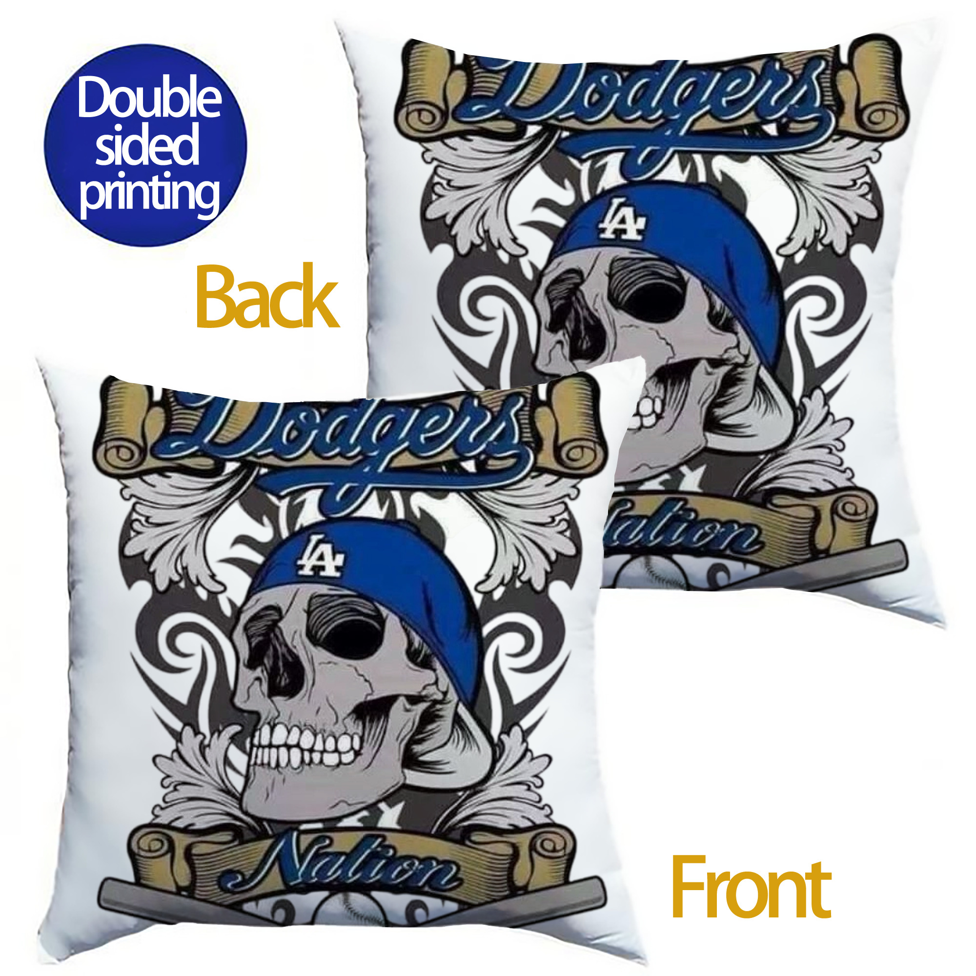  Soft Polyester Pillow Cover With Insert – Double-Sided Design, Invisible Zipper, Durable & Breathable – Easy Care Cushion Set