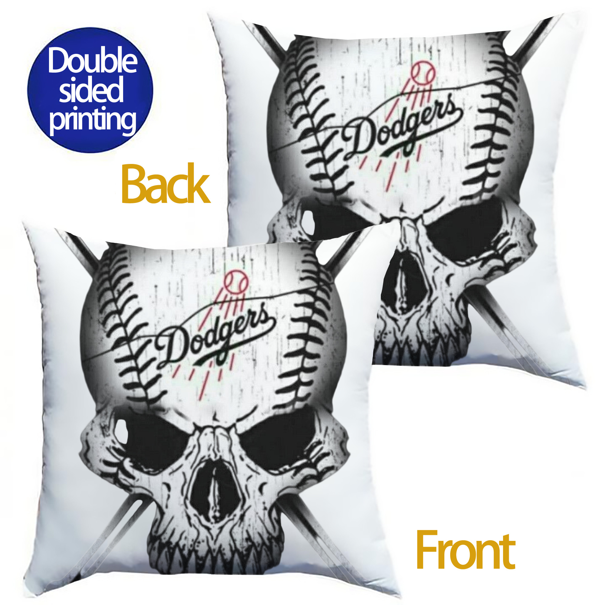  Soft Polyester Pillow Cover With Insert – Double-Sided Design, Invisible Zipper, Durable & Breathable – Easy Care Cushion Set