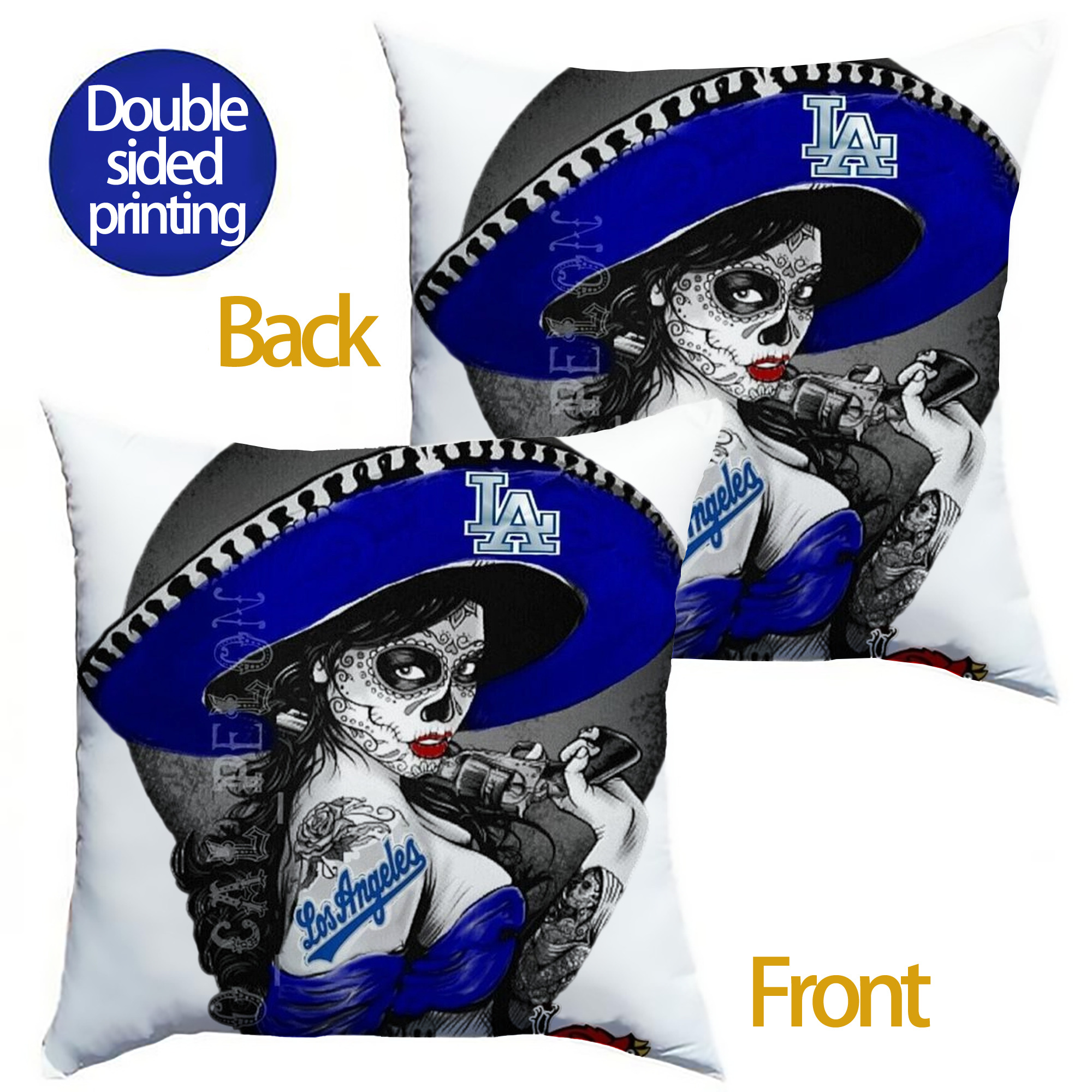  Soft Polyester Pillow Cover With Insert – Double-Sided Design, Invisible Zipper, Durable & Breathable – Easy Care Cushion Set