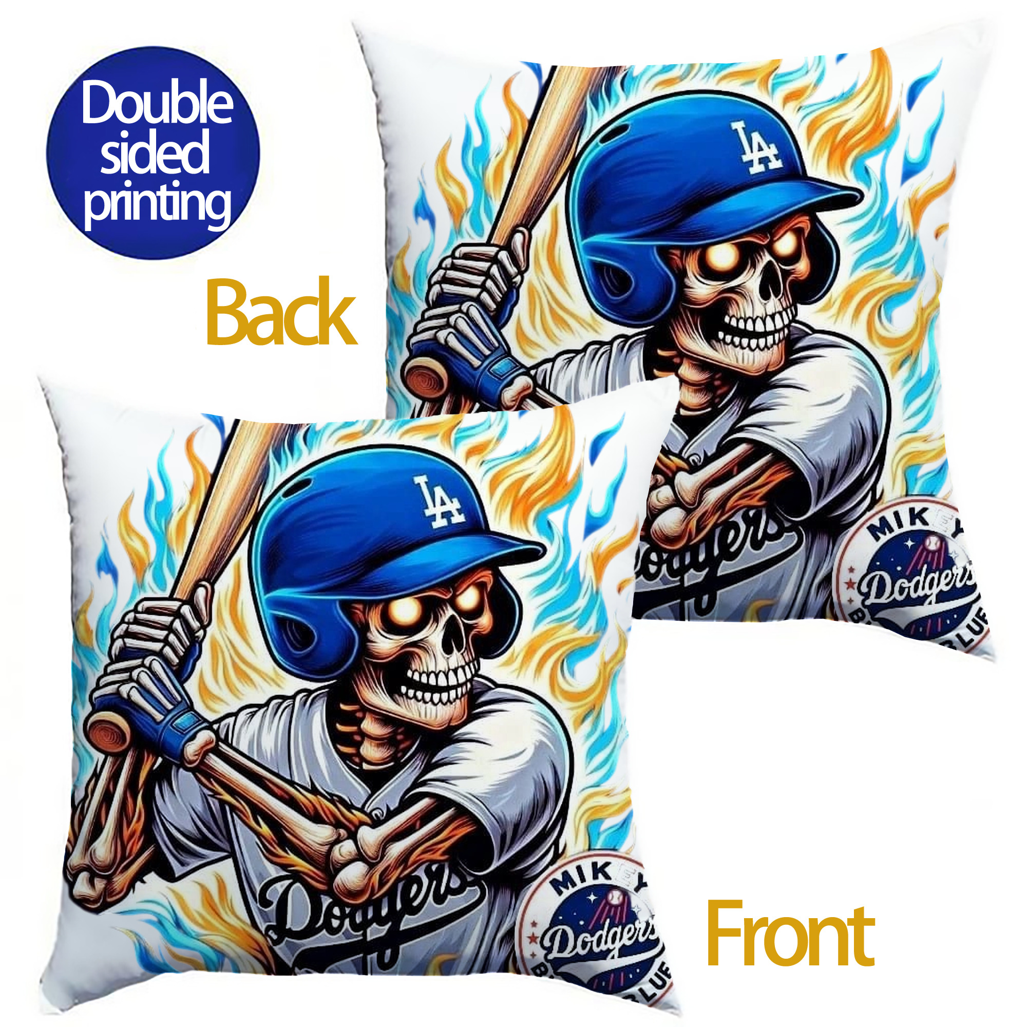  Soft Polyester Pillow Cover With Insert – Double-Sided Design, Invisible Zipper, Durable & Breathable – Easy Care Cushion Set