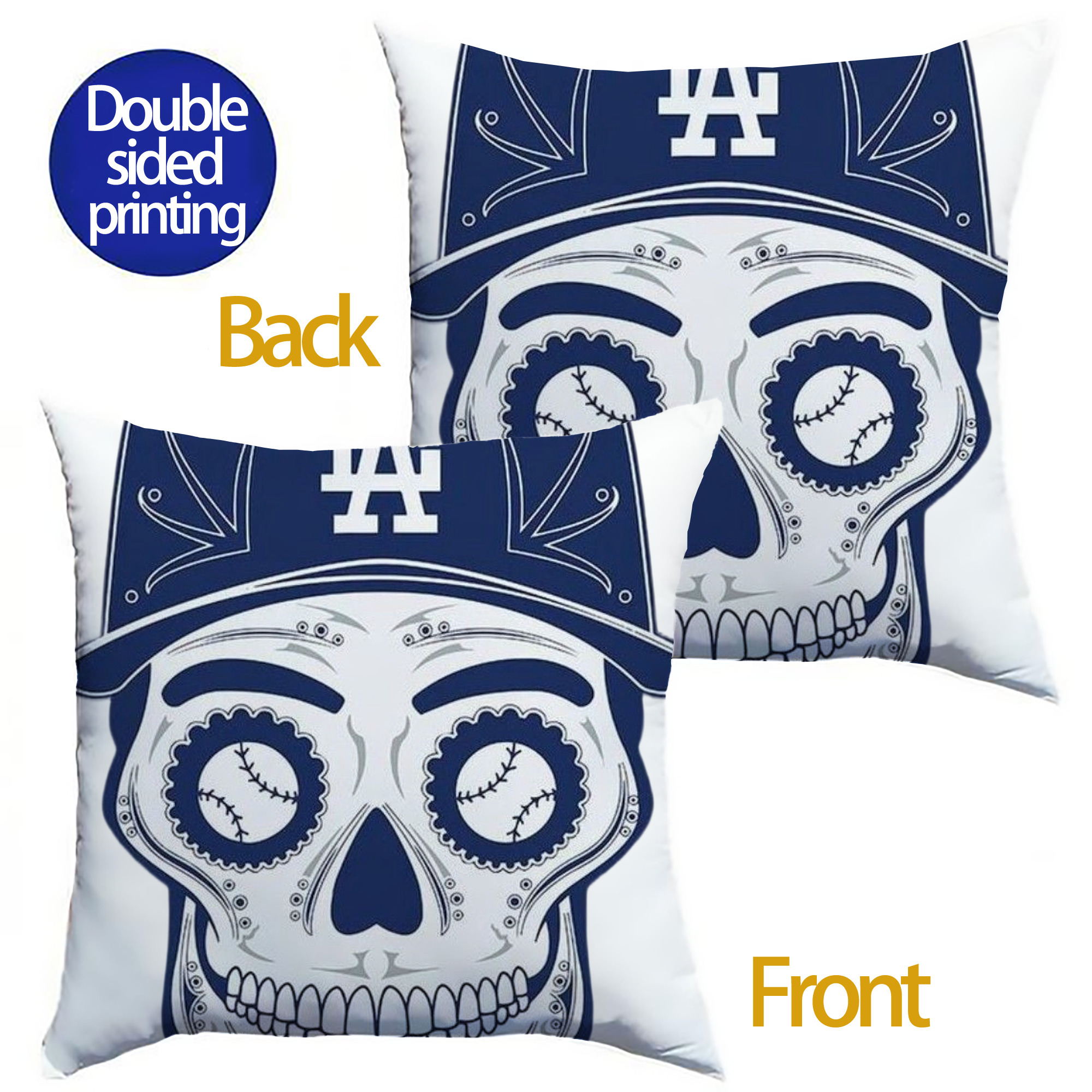  Soft Polyester Pillow Cover With Insert – Double-Sided Design, Invisible Zipper, Durable & Breathable – Easy Care Cushion Set