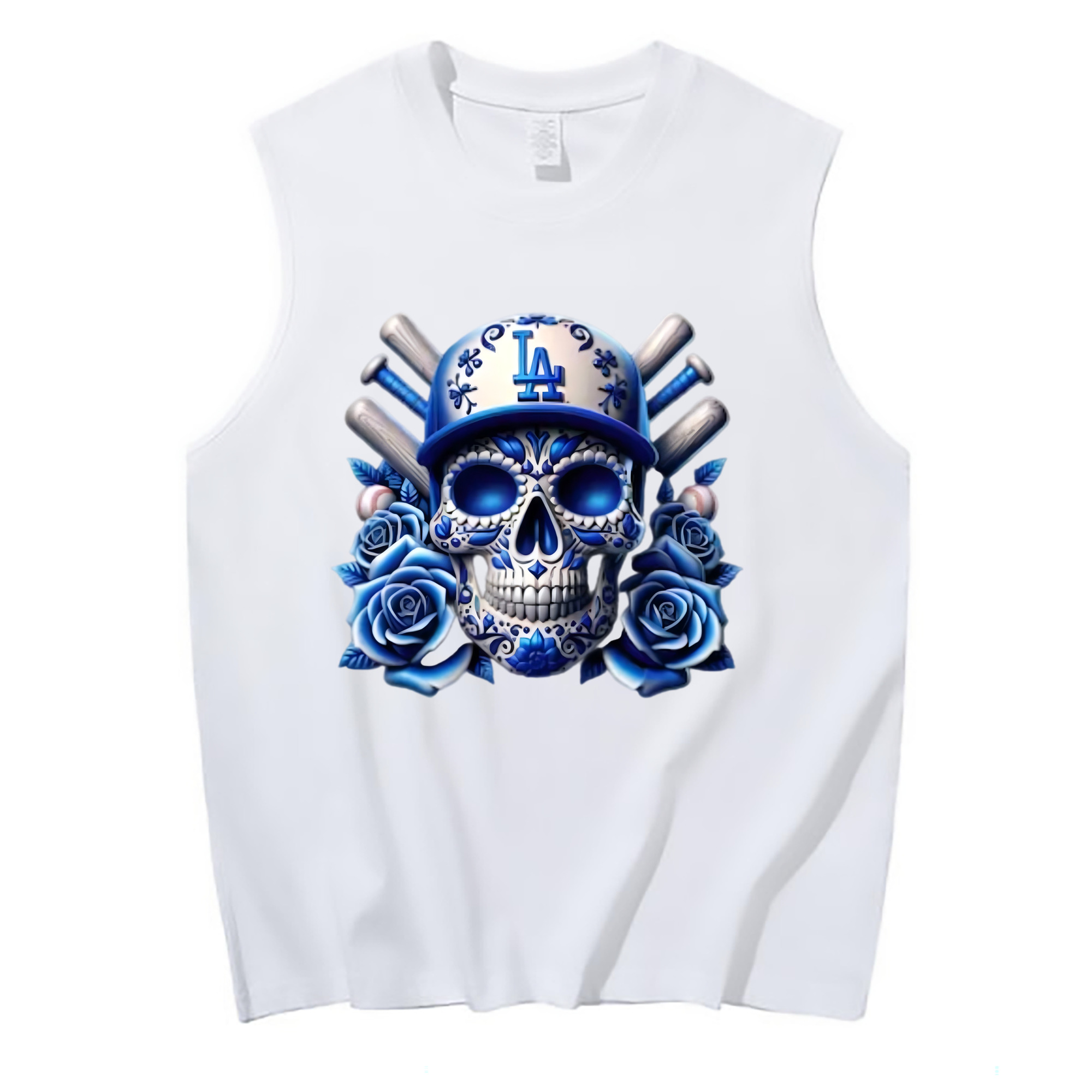  210g Combed Cotton Tank Top With Front Heat Transfer Print – Soft, Lightweight, Fitted Design – Stylish & Comfortable Casual Wear For Sports & Everyday Use