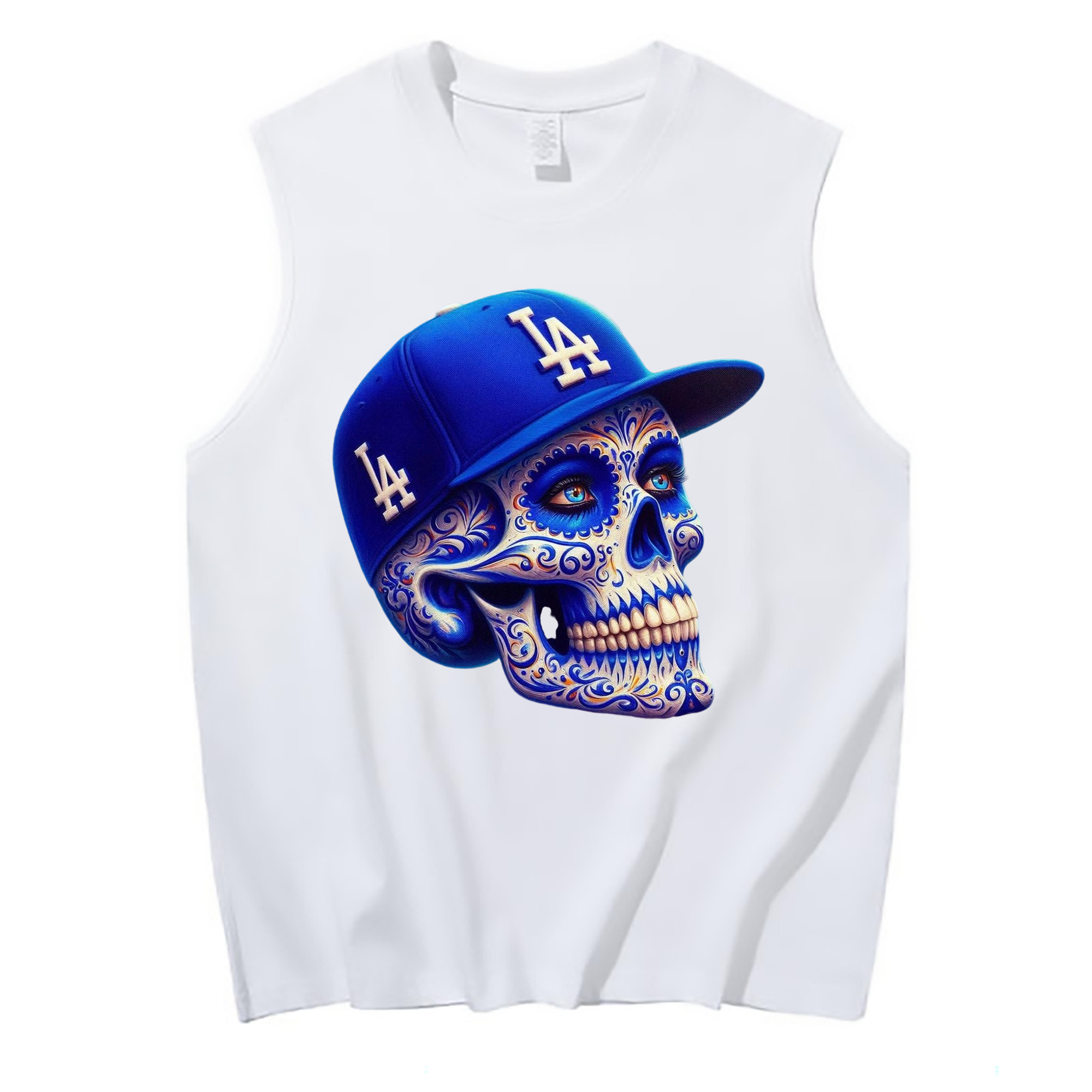  210g Combed Cotton Tank Top With Front Heat Transfer Print – Soft, Lightweight, Fitted Design – Stylish & Comfortable Casual Wear For Sports & Everyday Use