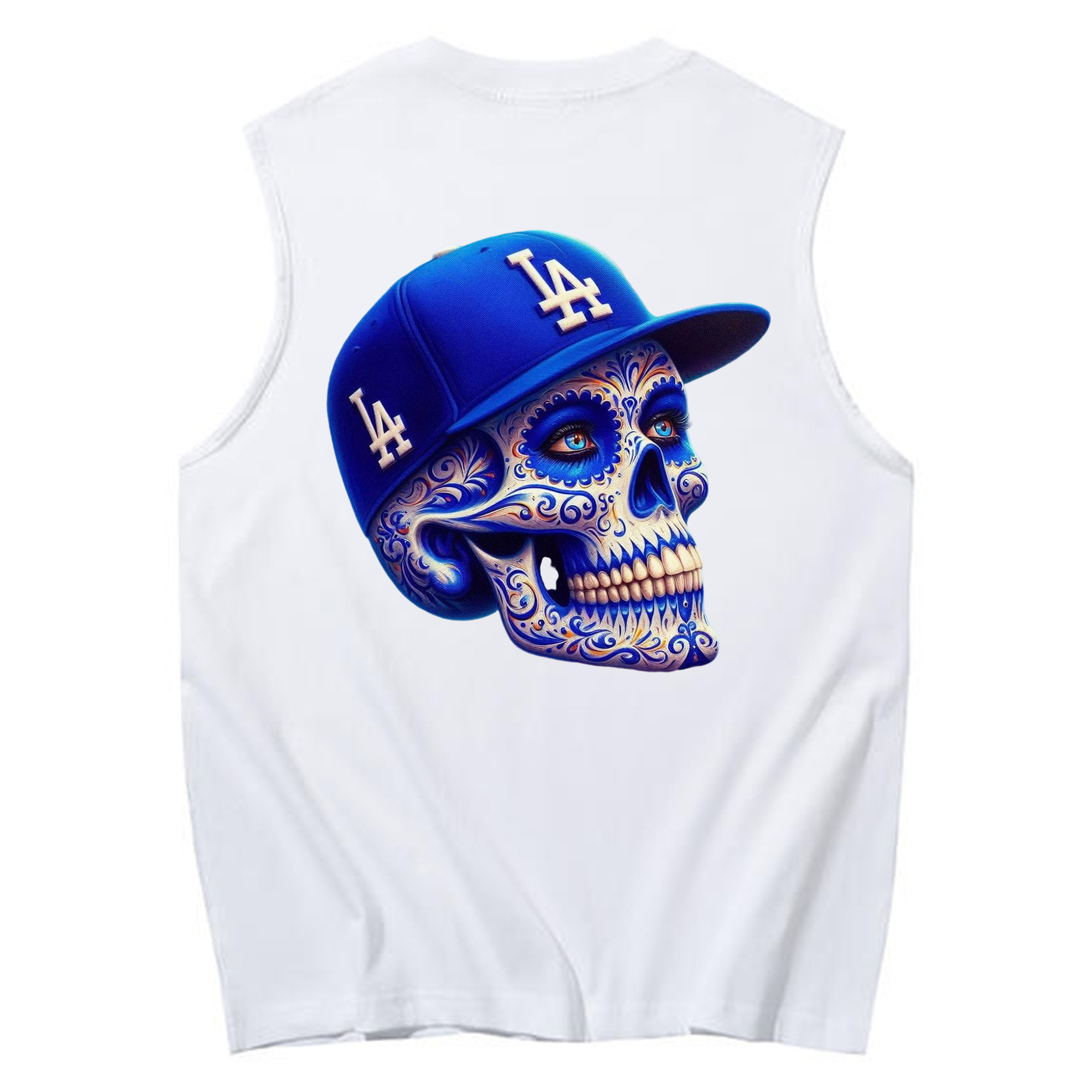  230g Pure Cotton Tank Top With Back Heat Transfer Print – Soft, Lightweight, Fitted Design – Stylish & Comfortable Casual Wear For Sports & Everyday Use