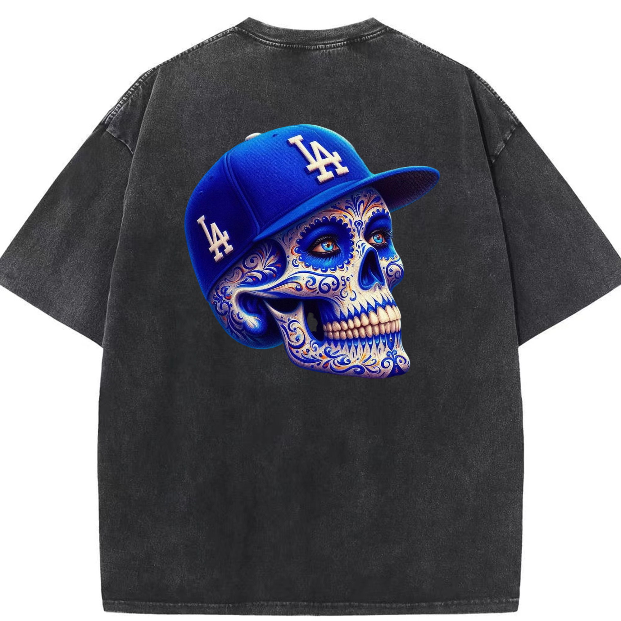  Washed Vintage 230g Cotton Oversized T-Shirt With Back Heat Transfer Print – Soft, Lightweight & Stylish – Comfortable Casual Wear For Sports & Everyday Use