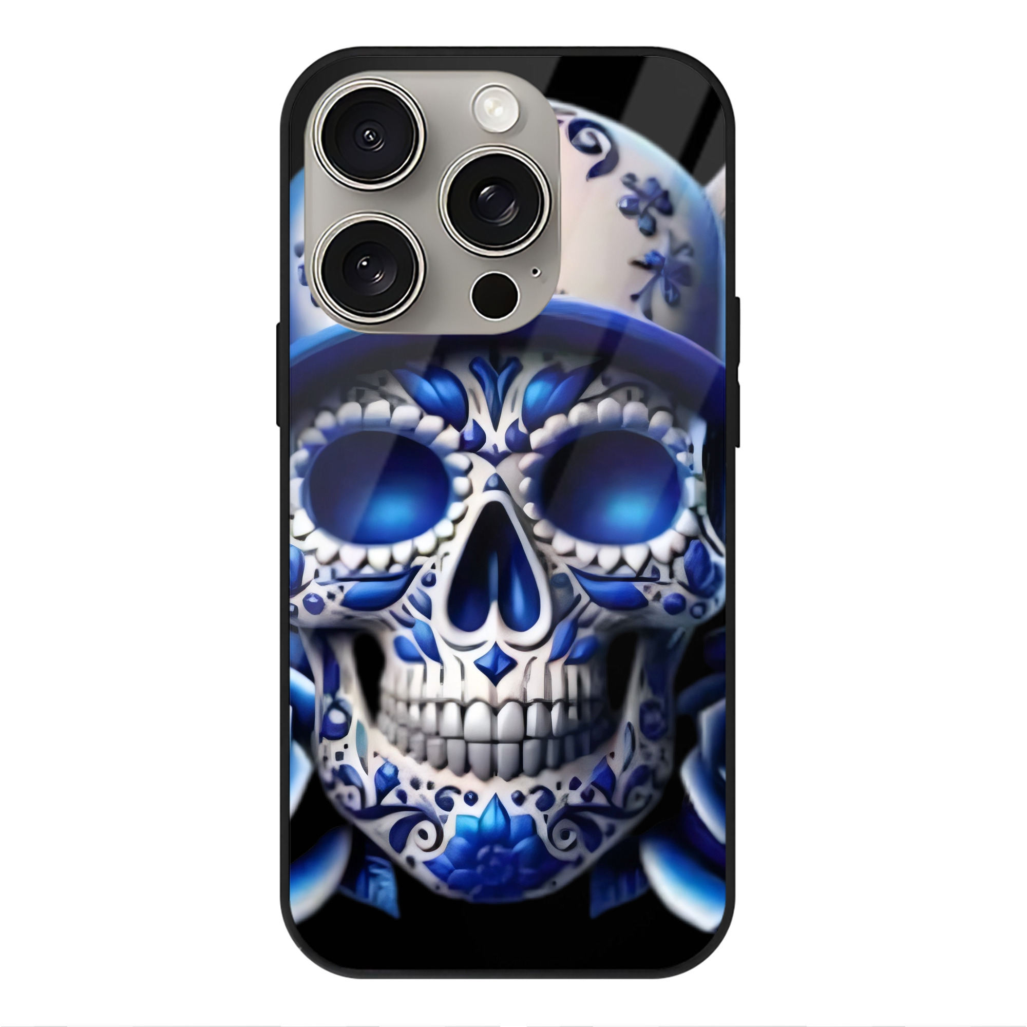  IPhone 15 Pro Mirror Phone Case – UV Printed Glass + TPU – Scratch-Resistant, Wireless Charging Compatible, Precise Fit & Stylish Design