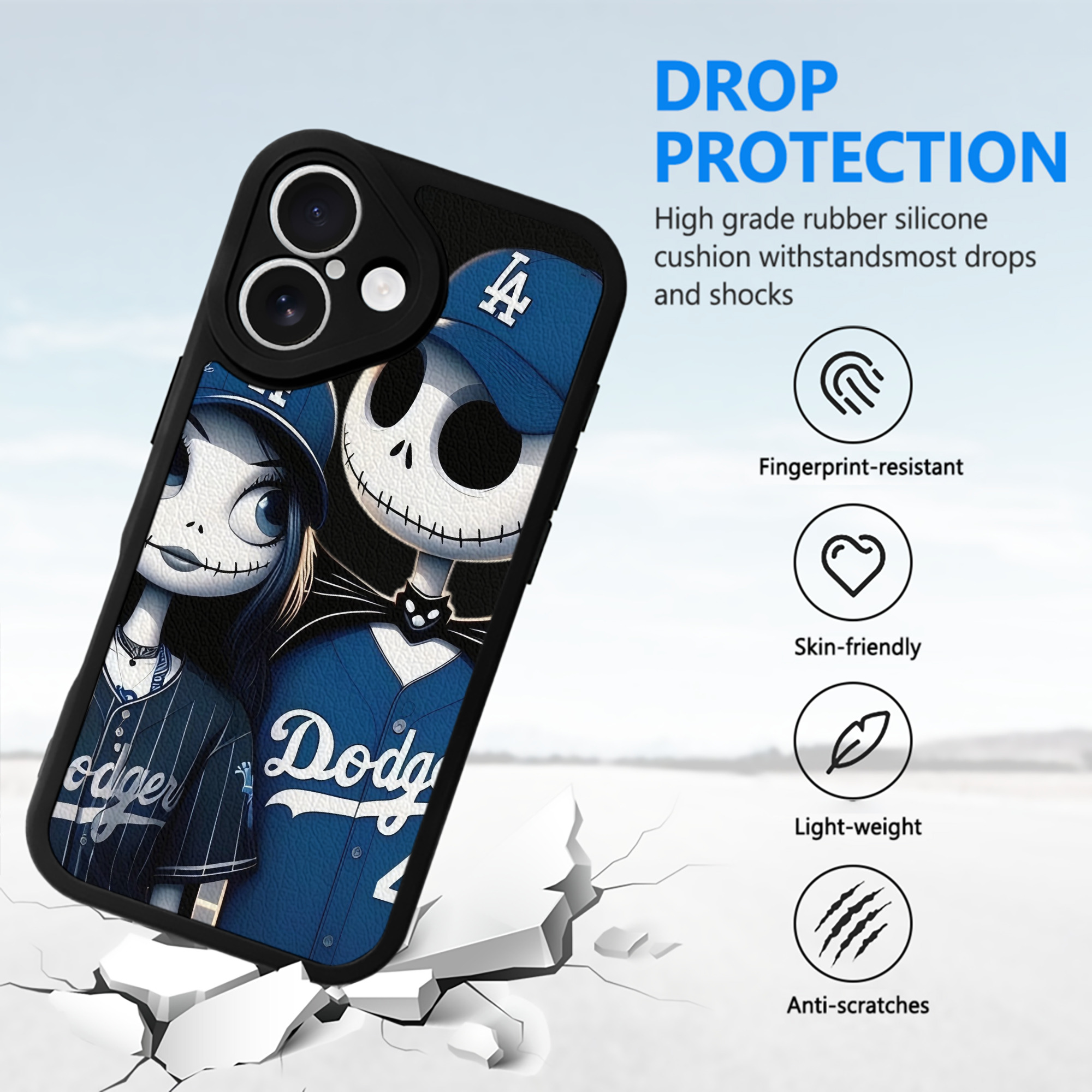  IPhone 16 Silicone Leather Case – UV Print, Lambskin Texture – Perfect Fit, Wireless Charging Compatible, Scratch Resistant, Precise Cutouts – Stylish Protection For IPhone 16