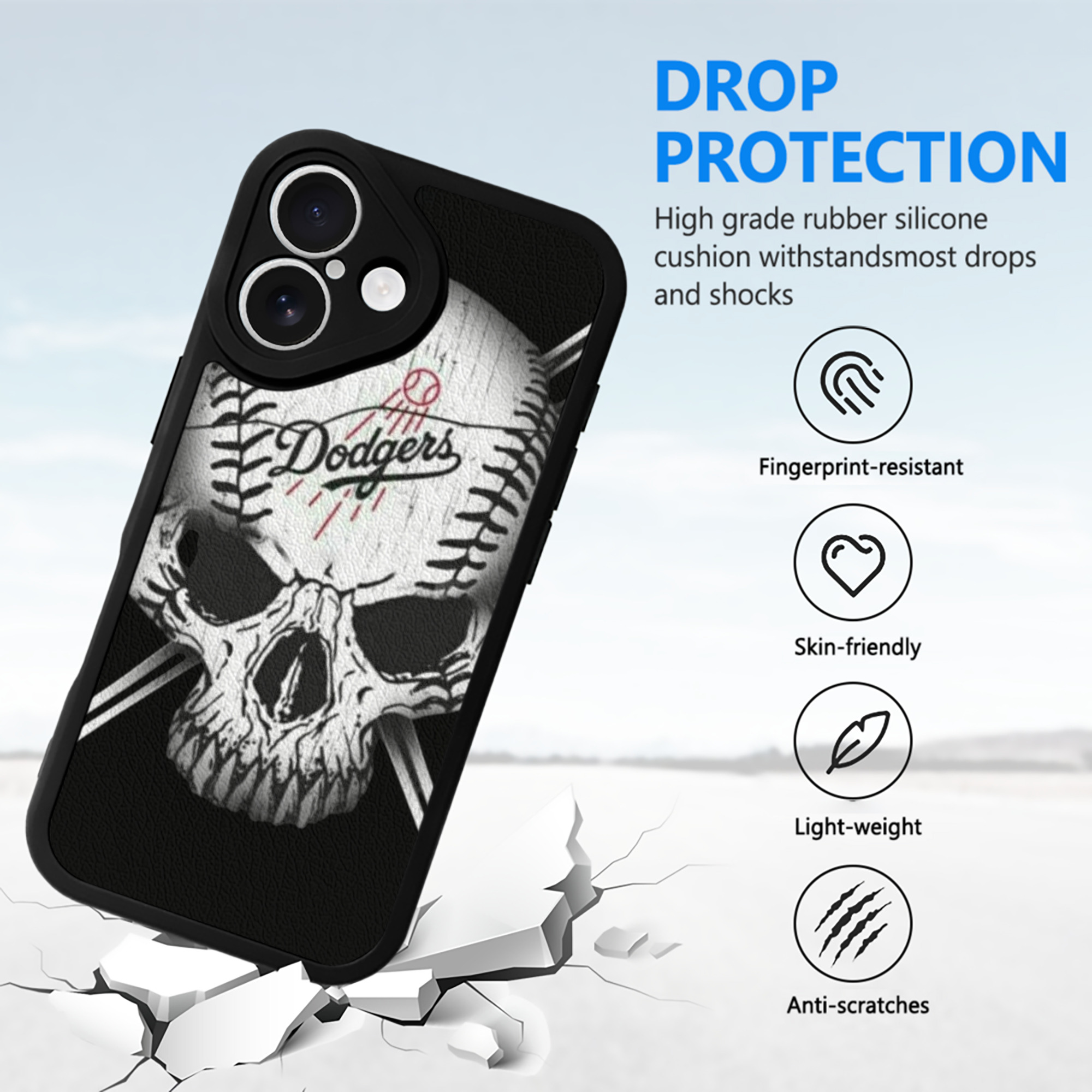  IPhone 16 Silicone Leather Case – UV Print, Lambskin Texture – Perfect Fit, Wireless Charging Compatible, Scratch Resistant, Precise Cutouts – Stylish Protection For IPhone 16