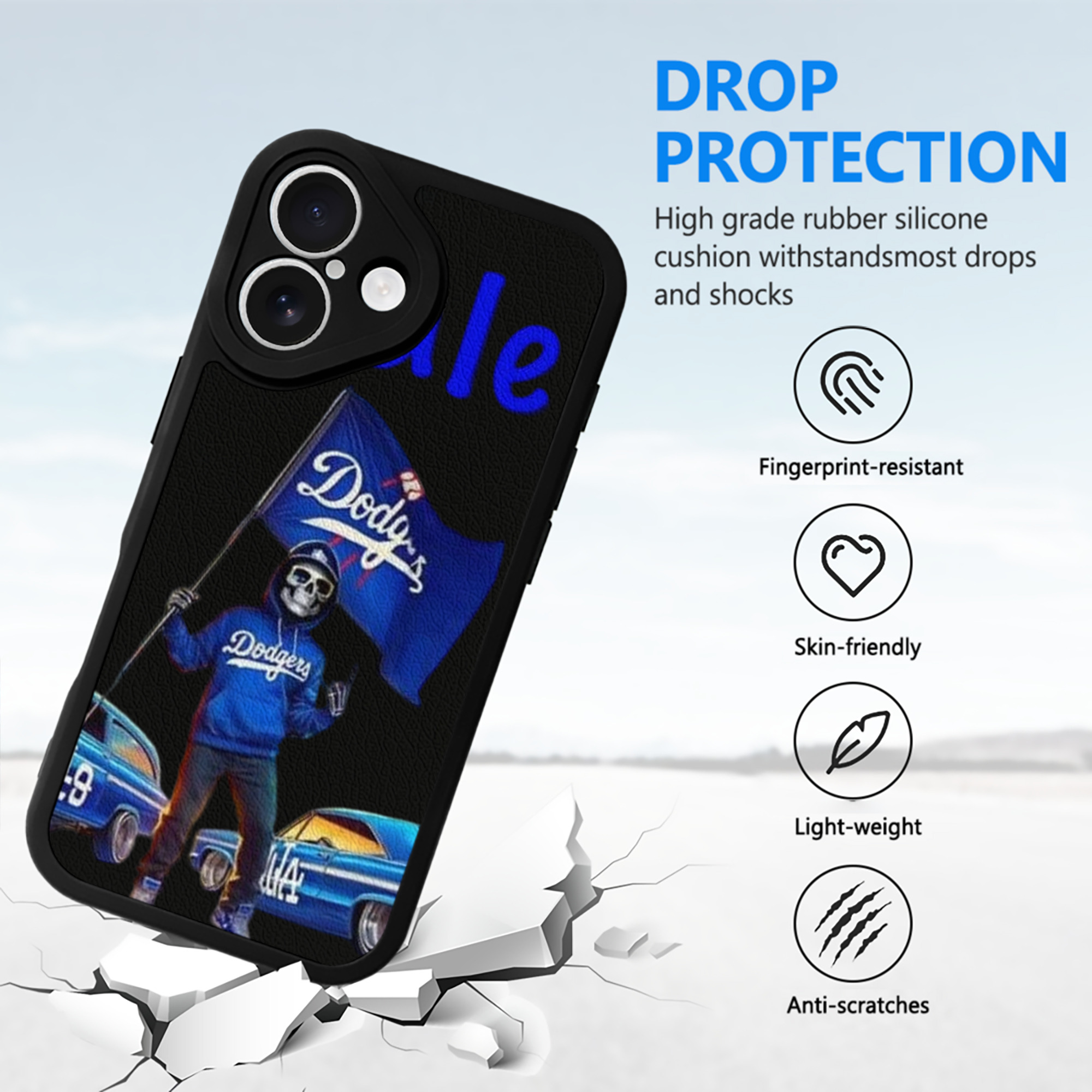  IPhone 16 Silicone Leather Case – UV Print, Lambskin Texture – Perfect Fit, Wireless Charging Compatible, Scratch Resistant, Precise Cutouts – Stylish Protection For IPhone 16