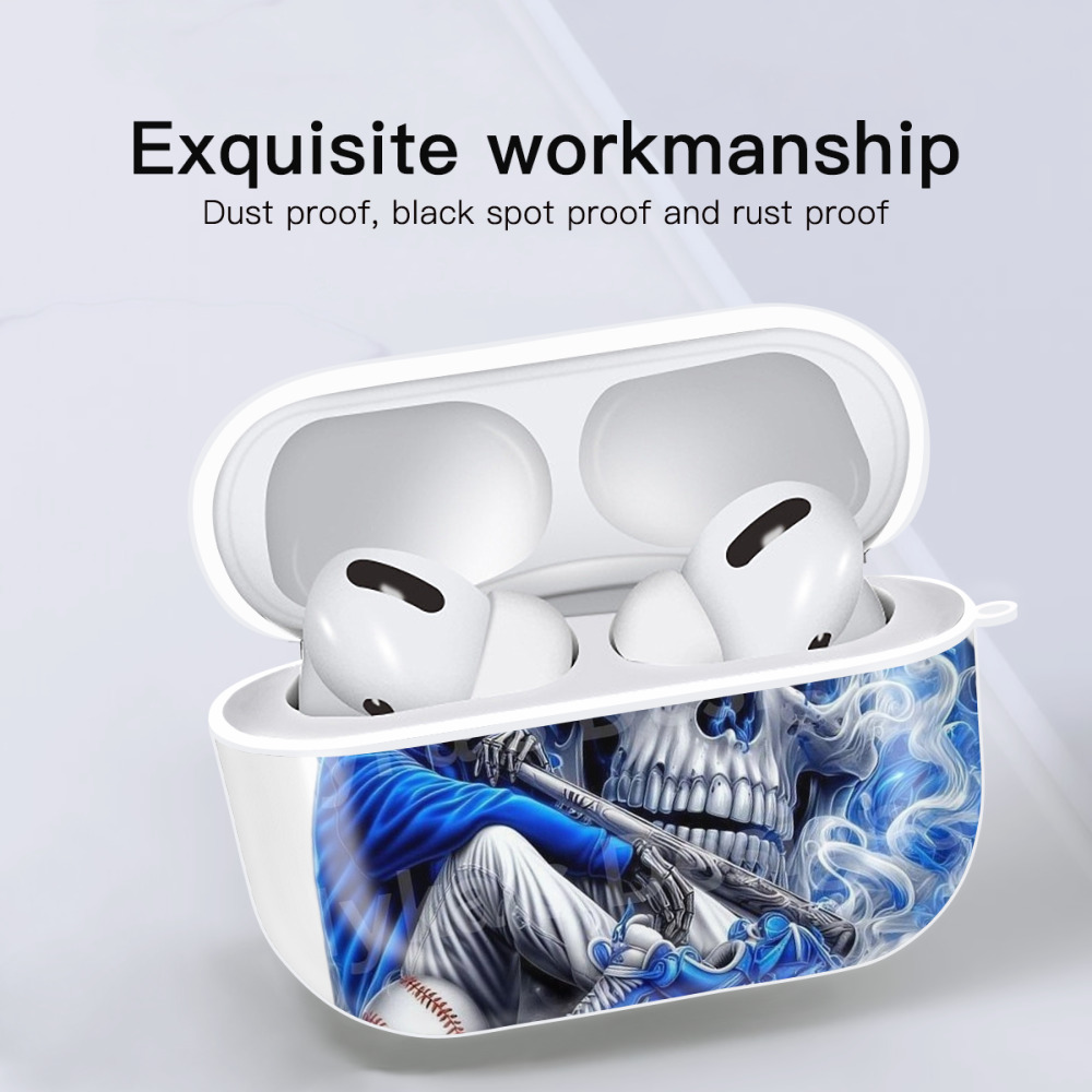  AirPods Pro Hard Case White With Keychain, Durable Flexible PC, Precise Cutouts, Anti-Fingerprint, Yellowing & Scratch Resistant, Full Protection, Washable