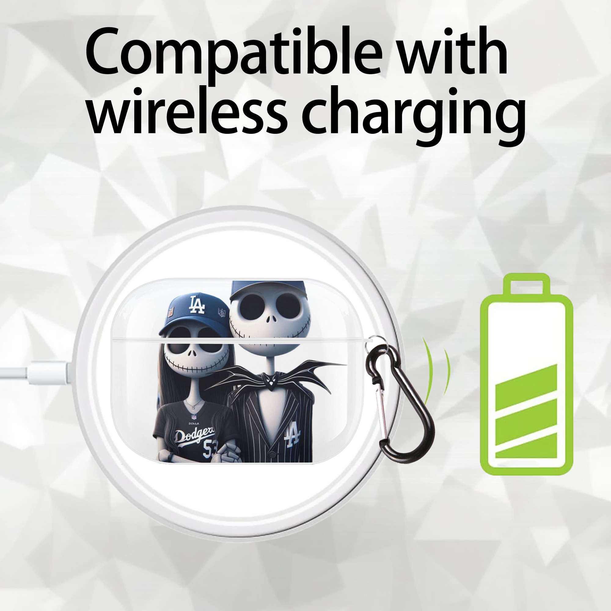  AirPods Pro Hard Case White With Keychain, Durable Flexible PC, Precise Cutouts, Anti-Fingerprint, Yellowing & Scratch Resistant, Full Protection, Washable